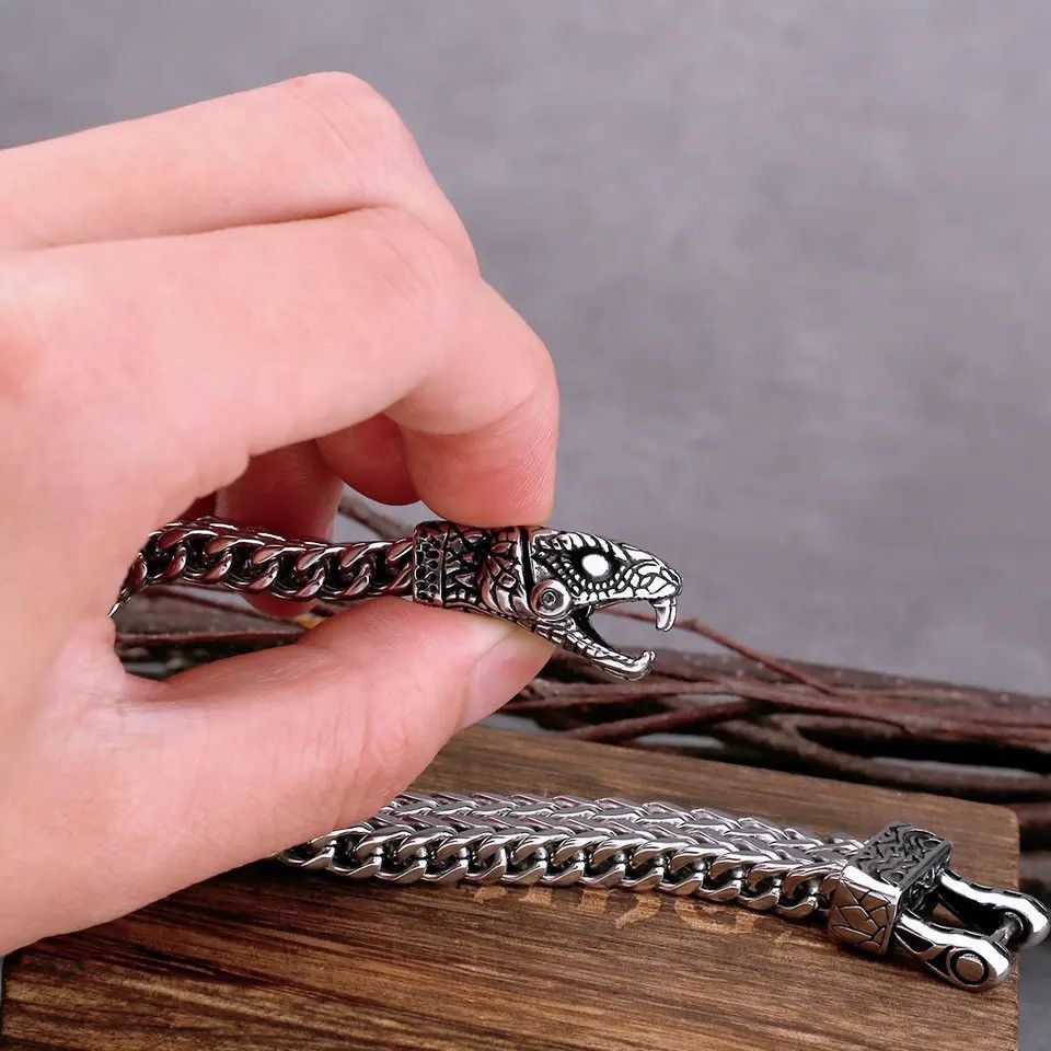 Jewelry × Vintage Dominant Snake Head Bracelet Size ONE SIZE - 5 Thumbnail