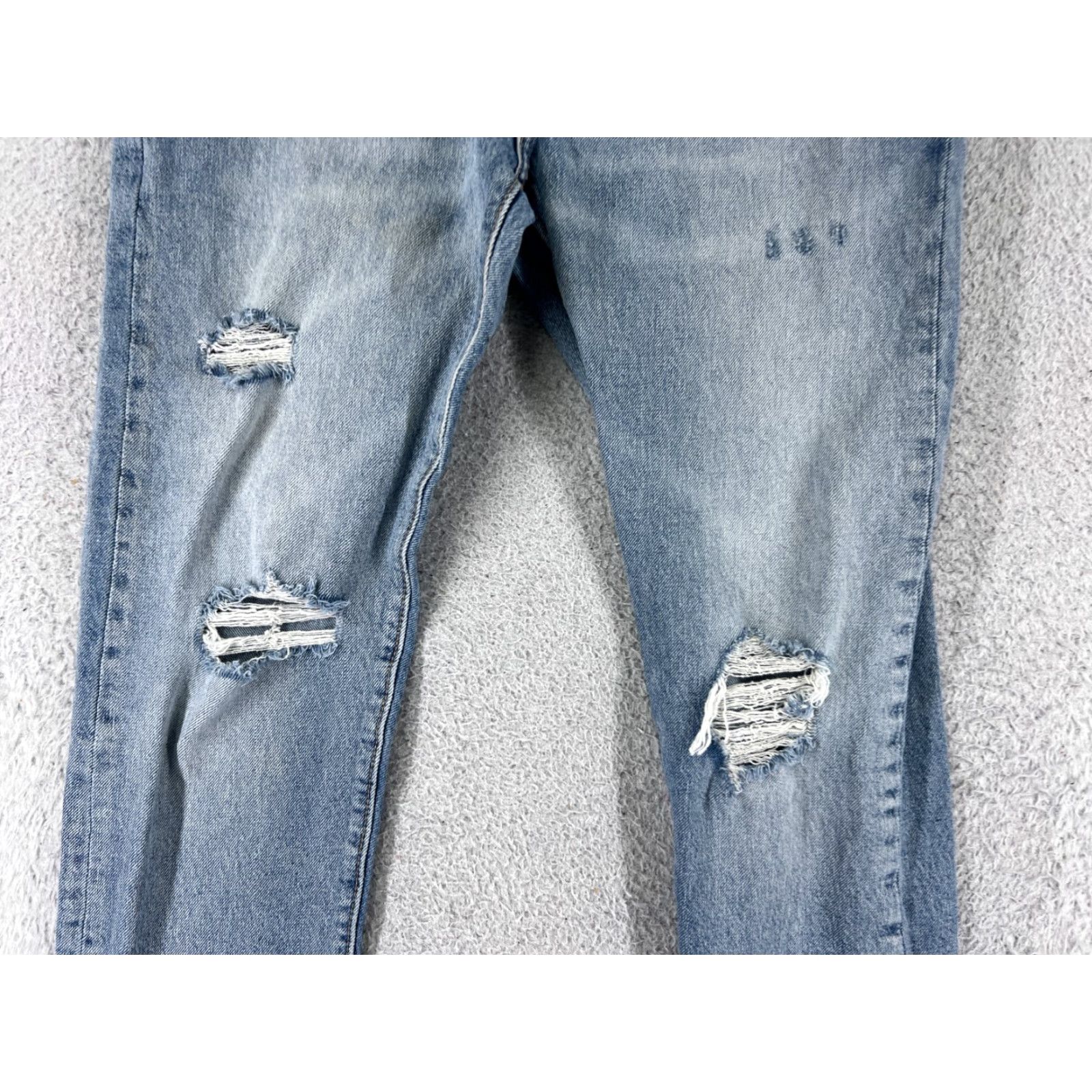 Levi's Levi's Jeans Men 30 Blue Denim Distressed 5-Pocket Slim Regular Size 30x28 Cotton Blue Jeans Size US 30 / EU 46 - 7 Thumbnail
