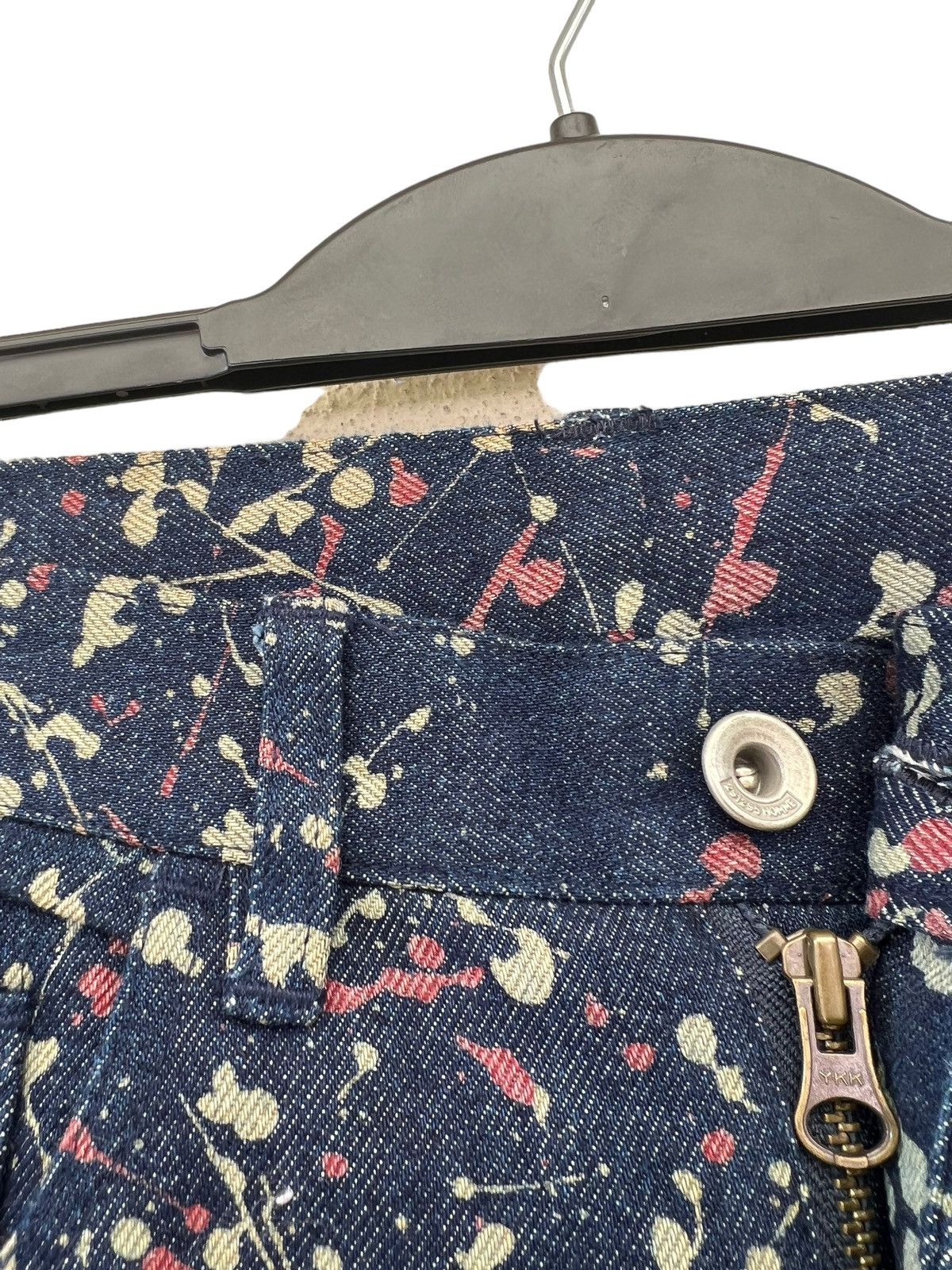 291295=Homme 291295 = HOMME Demolition Splatter Paint Design Crop Jeans Size US 30 / EU 46 - 7 Thumbnail