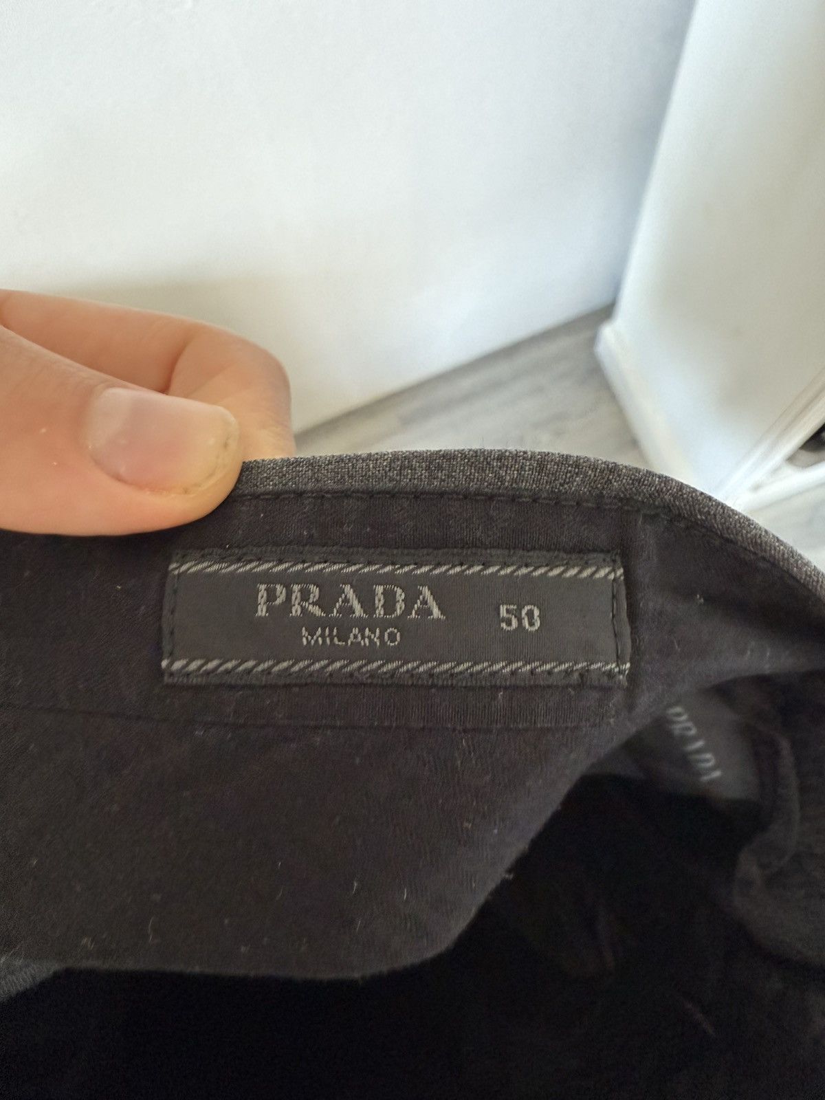 Prada Prada Slim Wool Trousers in Charcoal Grey Size US 34 / EU 50 - 11 Thumbnail