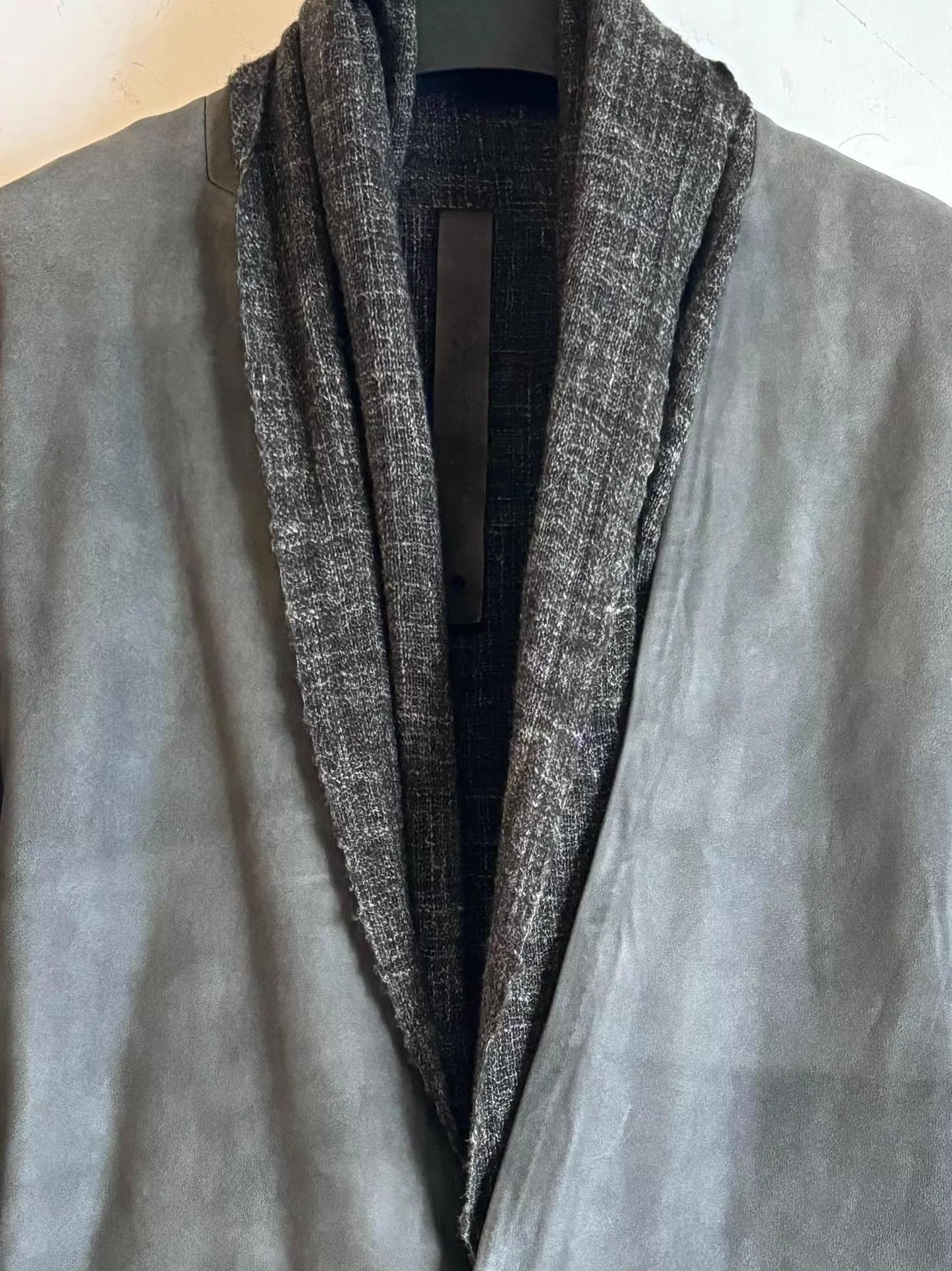 Isaac Sellam Experience Gray Light Jacket with Textured Collar XS Size US XS / EU 42 / 0 - 1 Thumbnail
