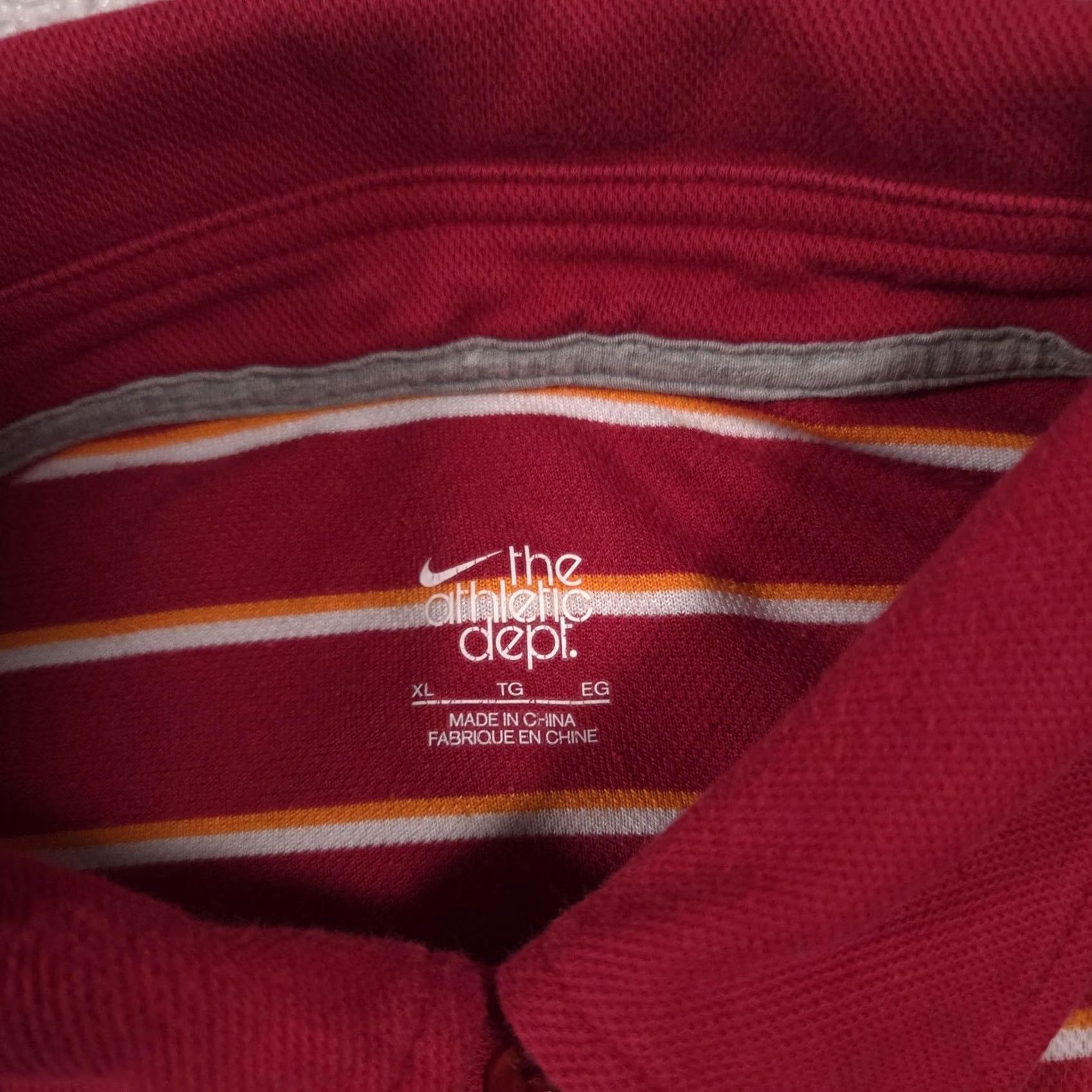 Nike Nike Polo Shirt Mens XL Red Striped The Athletic Dept. Casual Athletic Top Size US XL / EU 56 / 4 - 5 Thumbnail