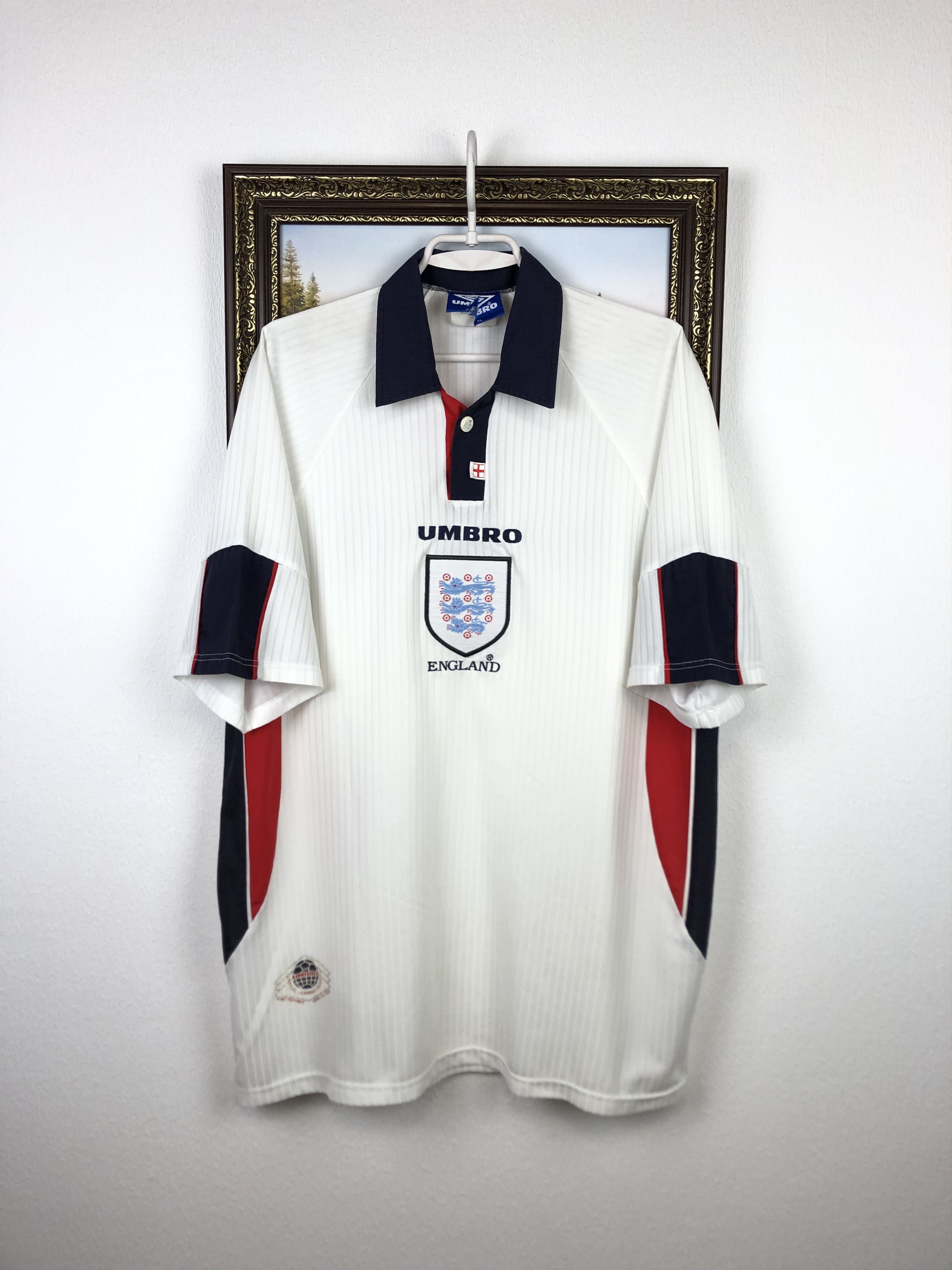 England Home football shirt 1997 Soccer Umbro Jersey Trikot