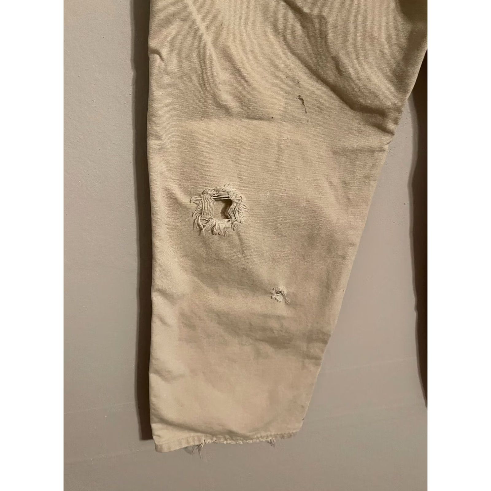 Carhartt VINTAGE Carhartt Union Made B11STN Duck Carpenter Pants Mens 36x30 Beige Distressed Workwear Size US 36 / EU 52 - 3 Thumbnail