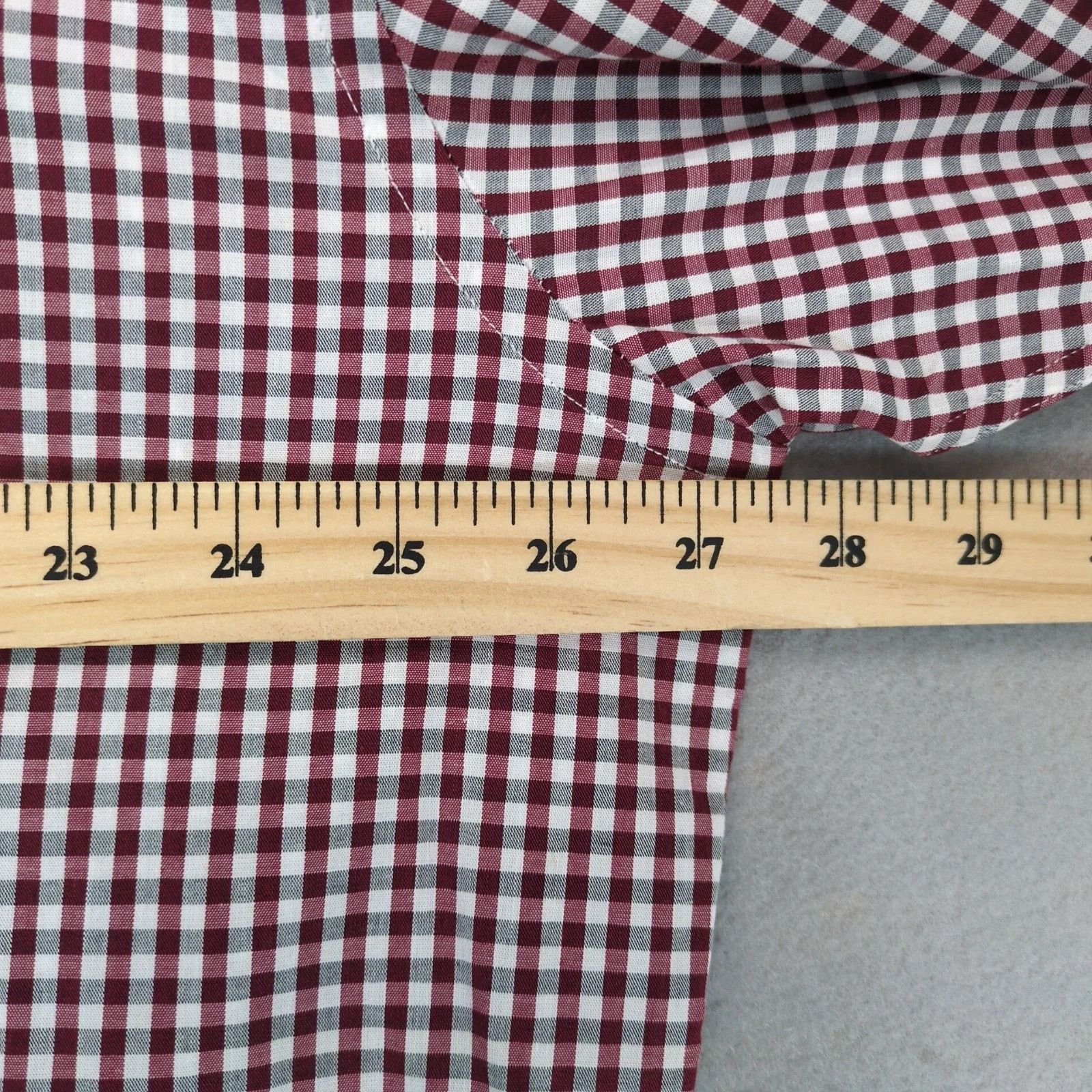 Nautica Nautica Classic Fit Red Check Men's Dress Shirt XL Long Slv Size US XL / EU 56 / 4 - 7 Thumbnail
