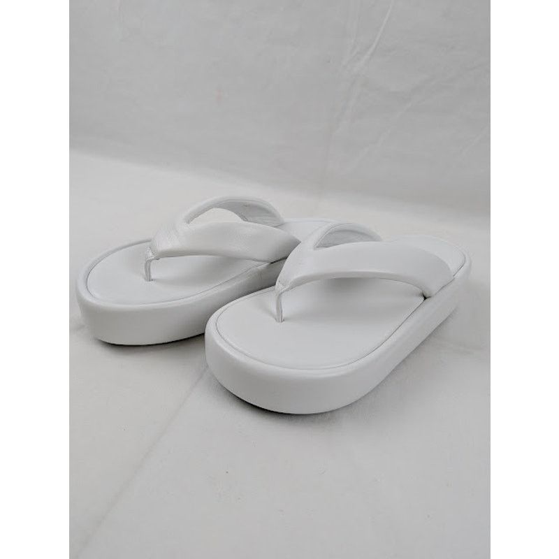 Balenciaga o1rshd1 Smooth Nappa/ Logo Slides in White/Black Size US 10 / IT 40 - 10 Thumbnail