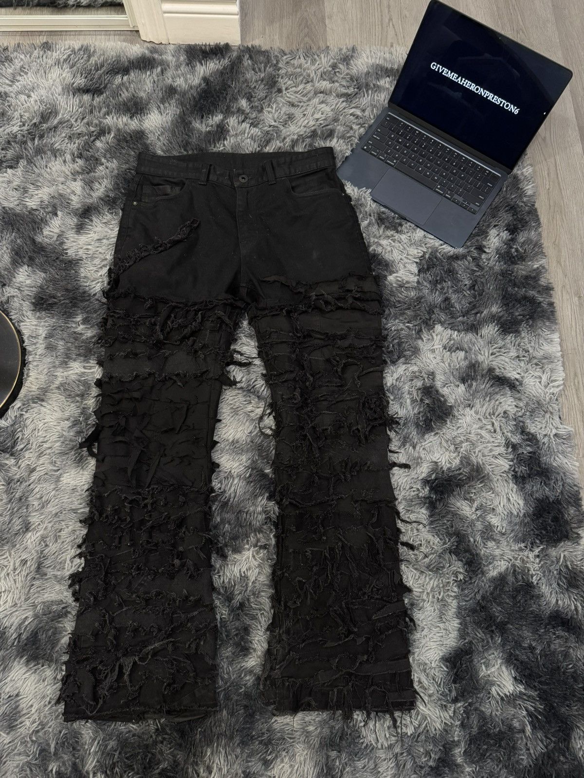 Custom × Designer Black Opium Jeans | Grailed