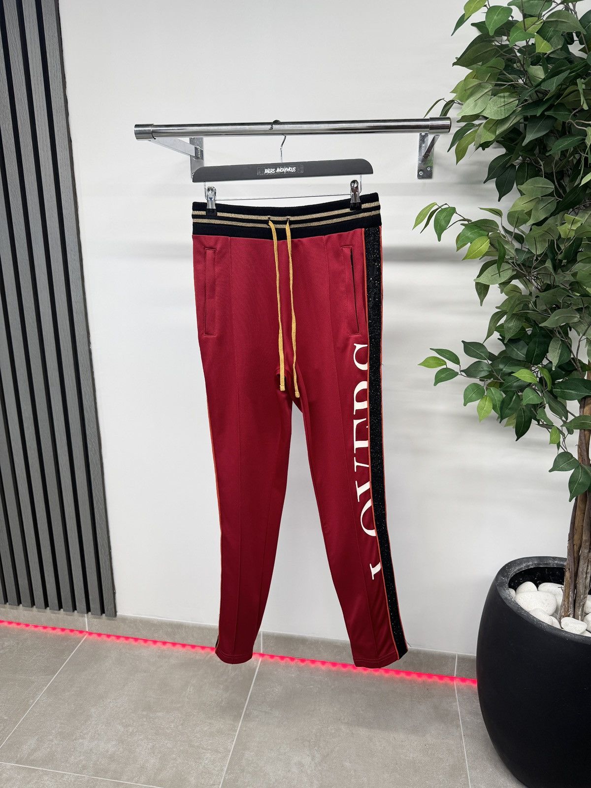 Amiri Amiri Cotton Logo Stripe Sweatpants In Red RRP £680 Size US 30 / EU 46 - 1 Thumbnail