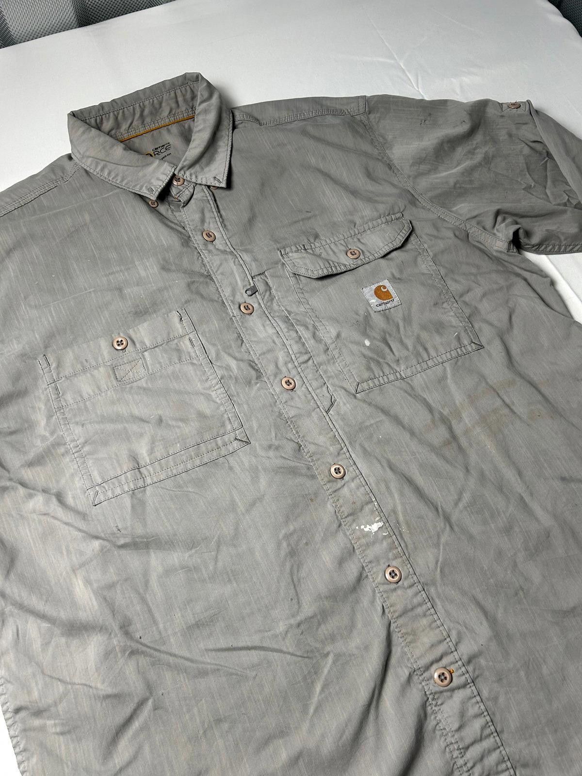 Carhartt Carhartt Pocket Shirt Heavyweight Overshirt Workwear Grey Size US XL / EU 56 / 4 - 2 Thumbnail
