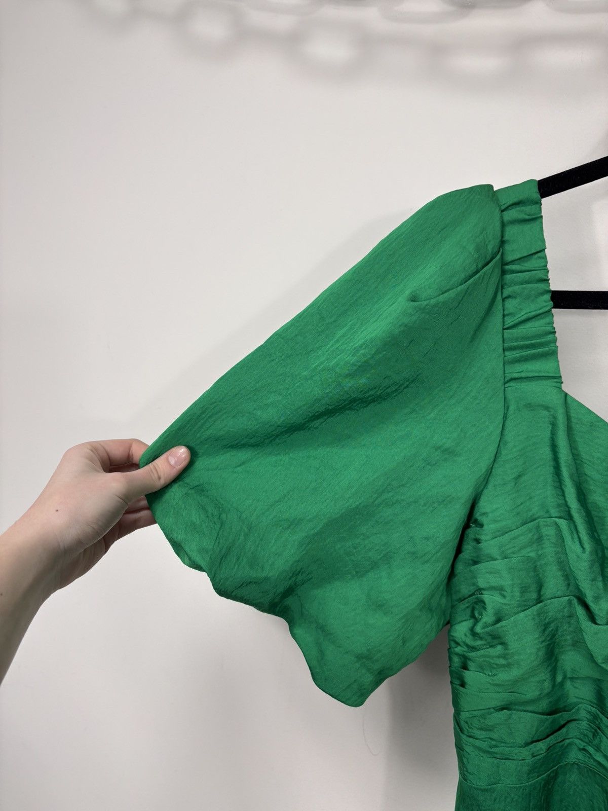 Sandro Sandro NWT Falbala Women’s Green Cut Out Short Sleeve Dress Size M / US 6-8 / IT 42-44 - 6 Thumbnail