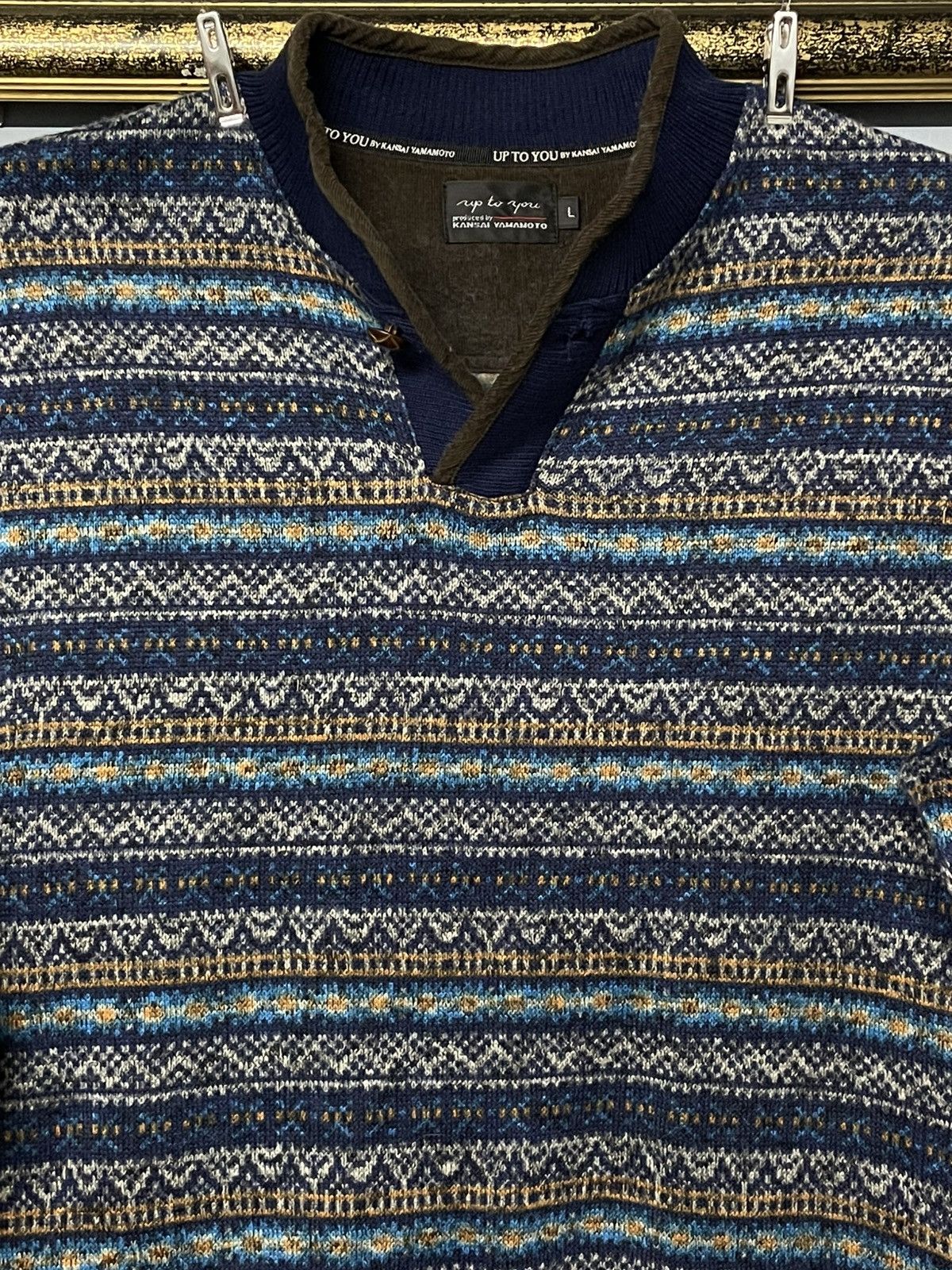 Kansai Yamamoto Vintage 90s Japan Designer Kansai Yamamoto Navajo Sweatshirt Size US M / EU 48-50 / 2 - 3 Thumbnail