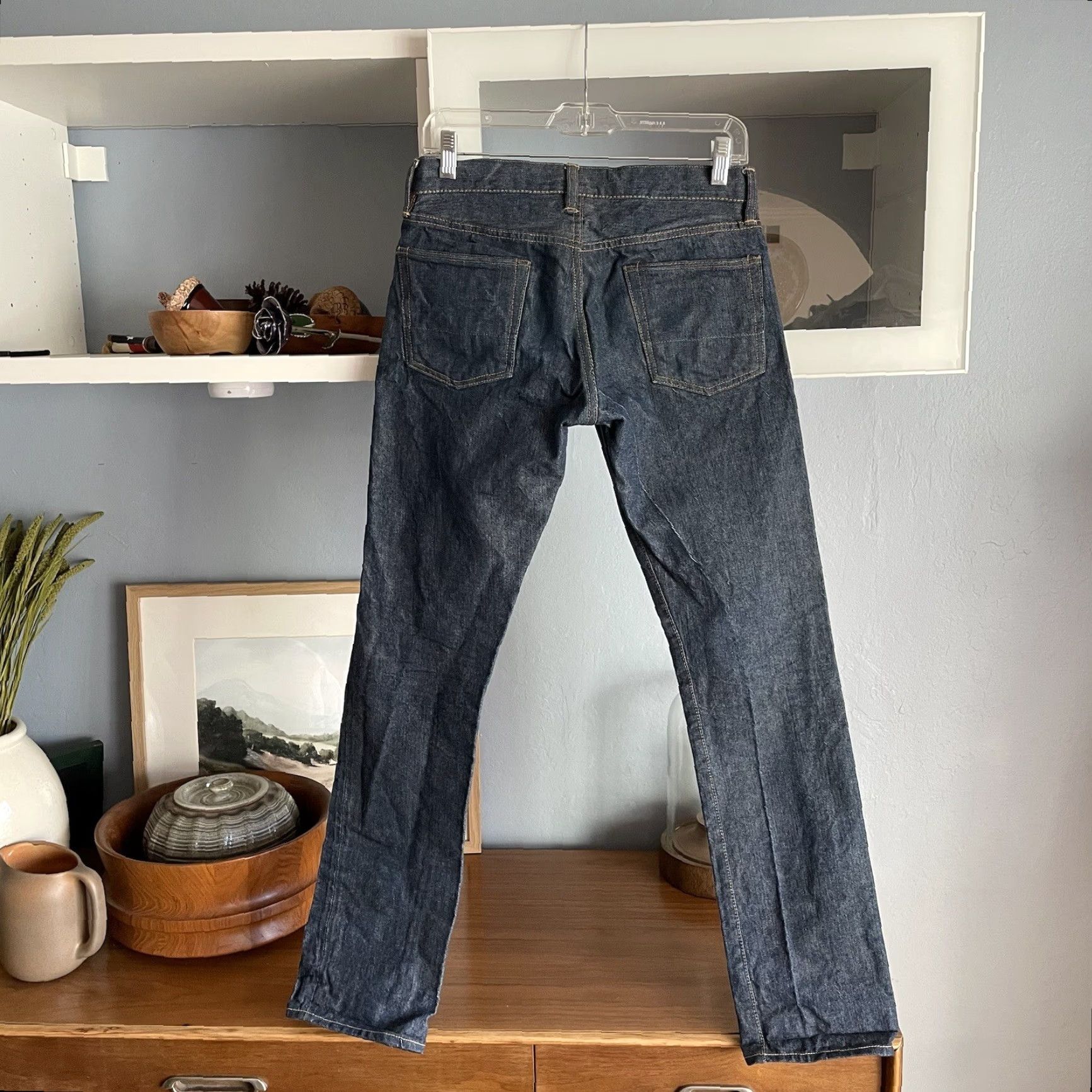 Denime NSF Japanese Selvedge Denim Jeans Straight Blue Button Fly Men’s Size 29 X 31 Size US 29 - 3 Thumbnail