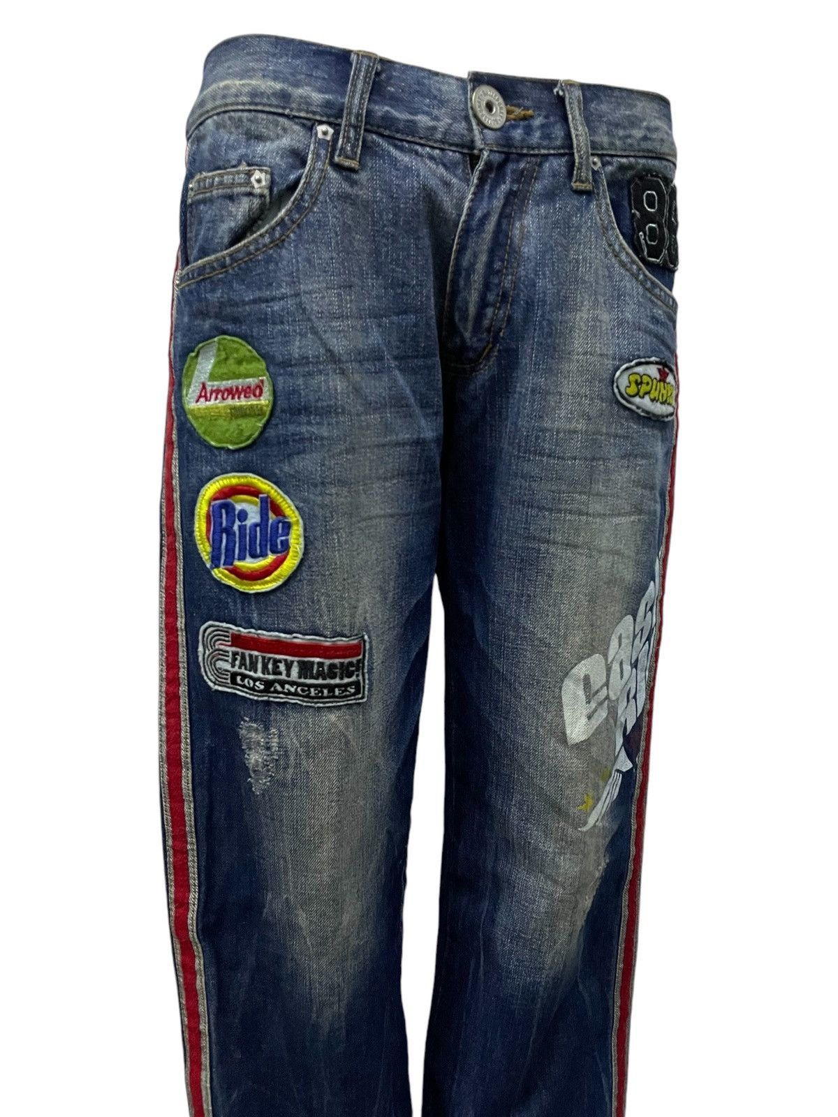 Hysteric Glamour × Shellac Buzz Spunky Japan Archive Surfer Patched Loose Jeans Size US 30 / EU 46 - 4 Thumbnail