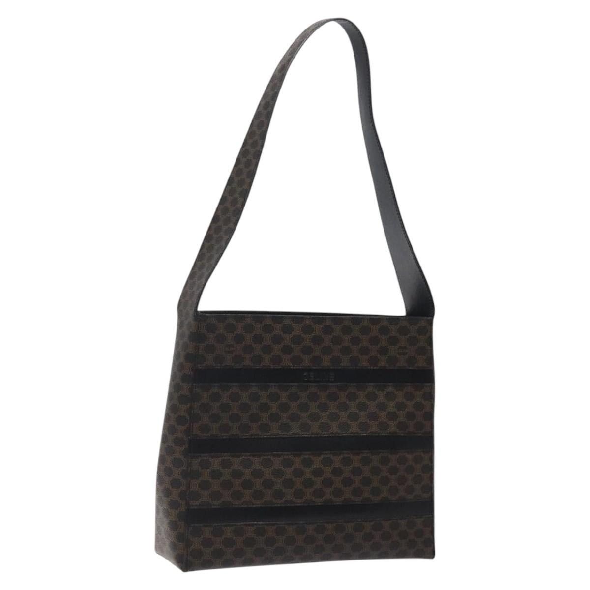 Celine CELINE Macadam Canvas Shoulder Bag Pvc Leather Black Gold Size ONE SIZE - 1 Thumbnail