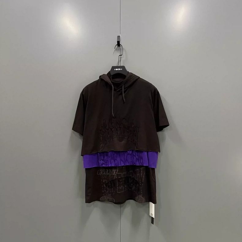 Givenchy Givenchy Mixed Color Embroidery Short Sleeve Hoodie Size US M / EU 48-50 / 2 - 1 Thumbnail