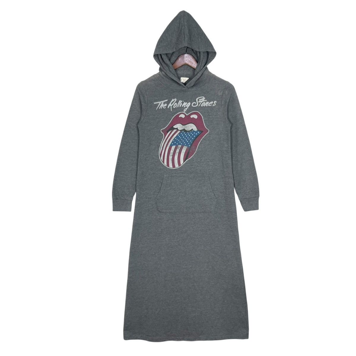 The Rolling Stones Vintage Y2K Rolling Stone Dress Hoodie - Band Tee - Women's Size S / US 4 / IT 40 - 1 Thumbnail