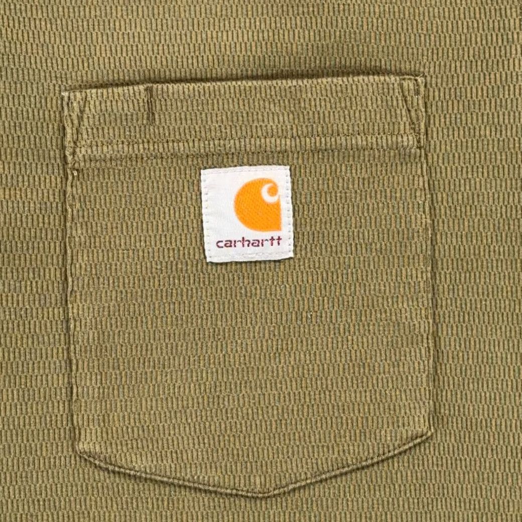 Carhartt Carhartt Shirt Adult MEDIUM Green Henley Snaps Long Sleeve Military Workwear Size US M / EU 48-50 / 2 - 6 Thumbnail