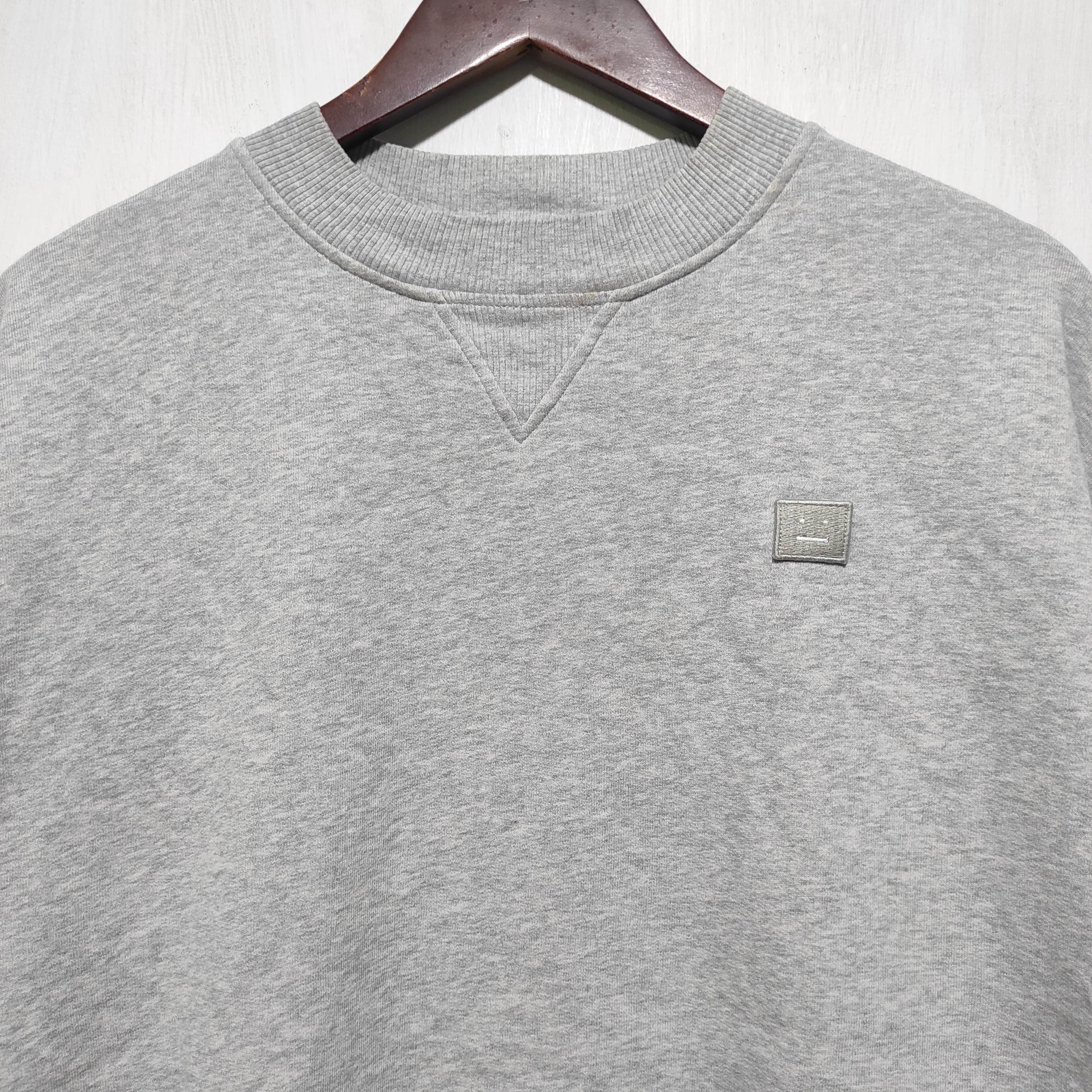 Acne Studios Acne Studio Gray Sweatshirt Face Motif Size US XS / EU 42 / 0 - 2 Thumbnail