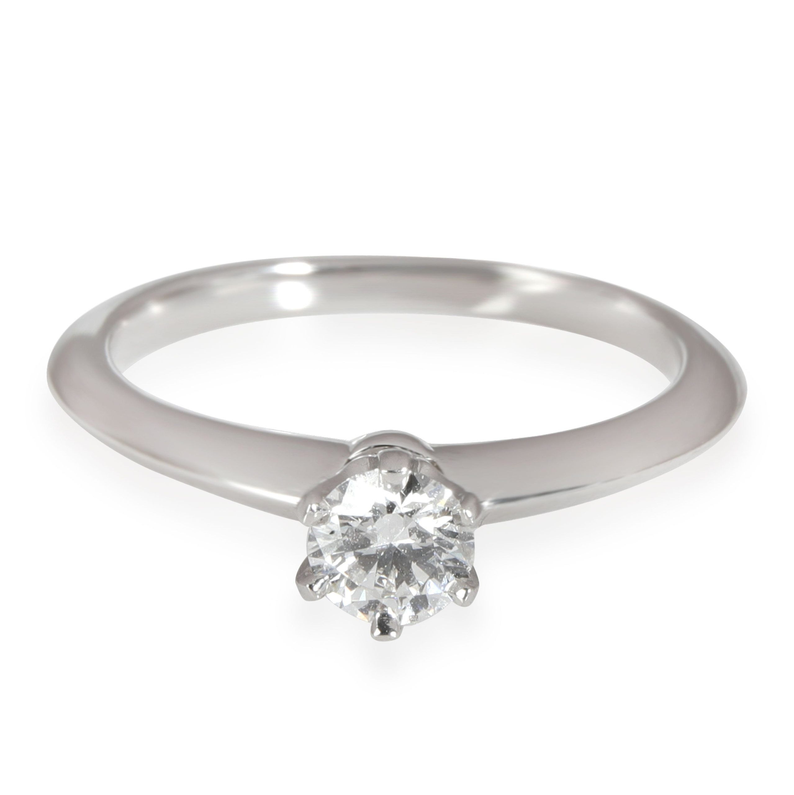 Tiffany & Co. Solitaire Diamond Engagement Ring in Platinum H VS1 0.32 CTW