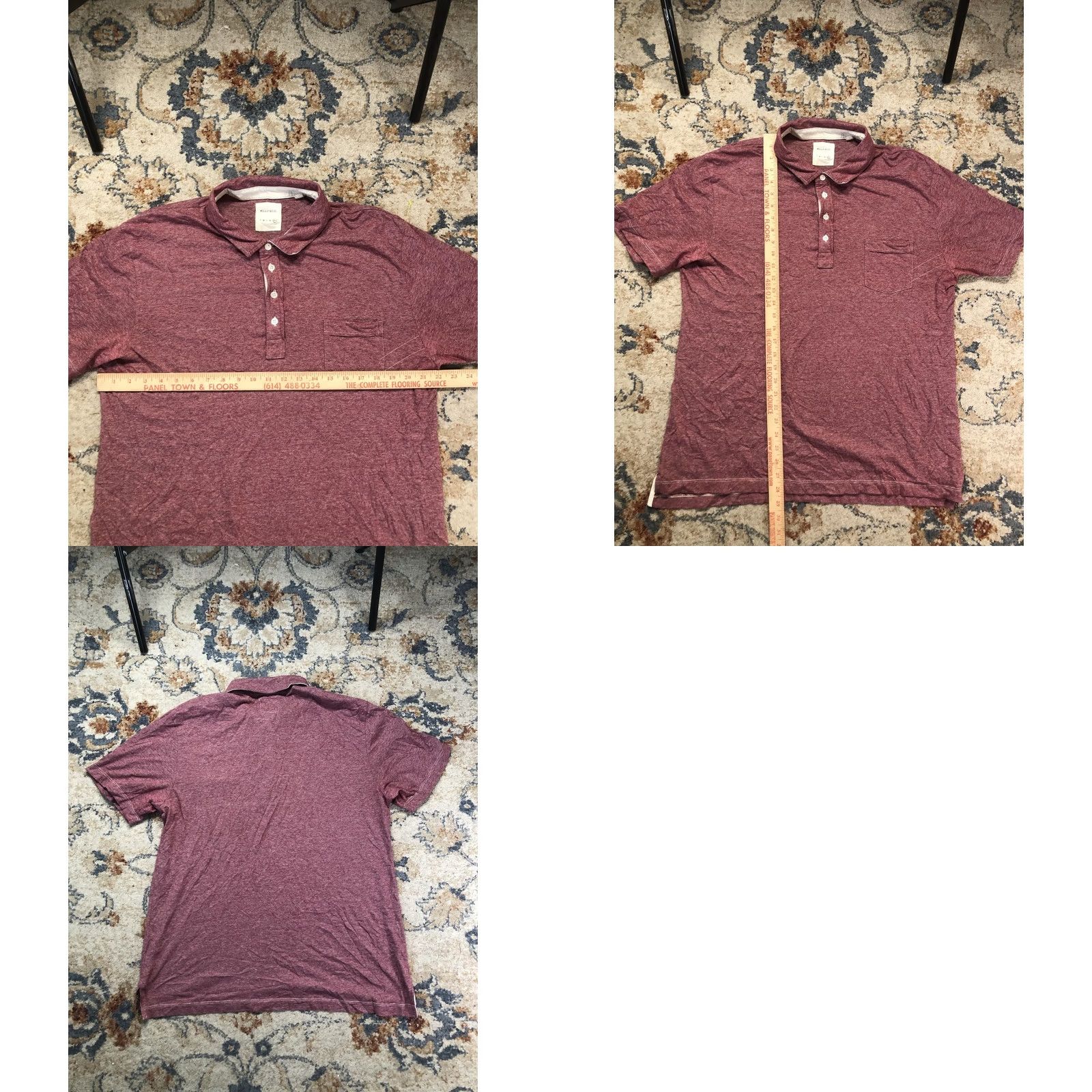 Billy Reid Billy Reid Polo Shirt Mens 2XL Red Stripe Jersey Pocket Short Sleeve Casual Size US XXL / EU 58 / 5 - 8 Thumbnail