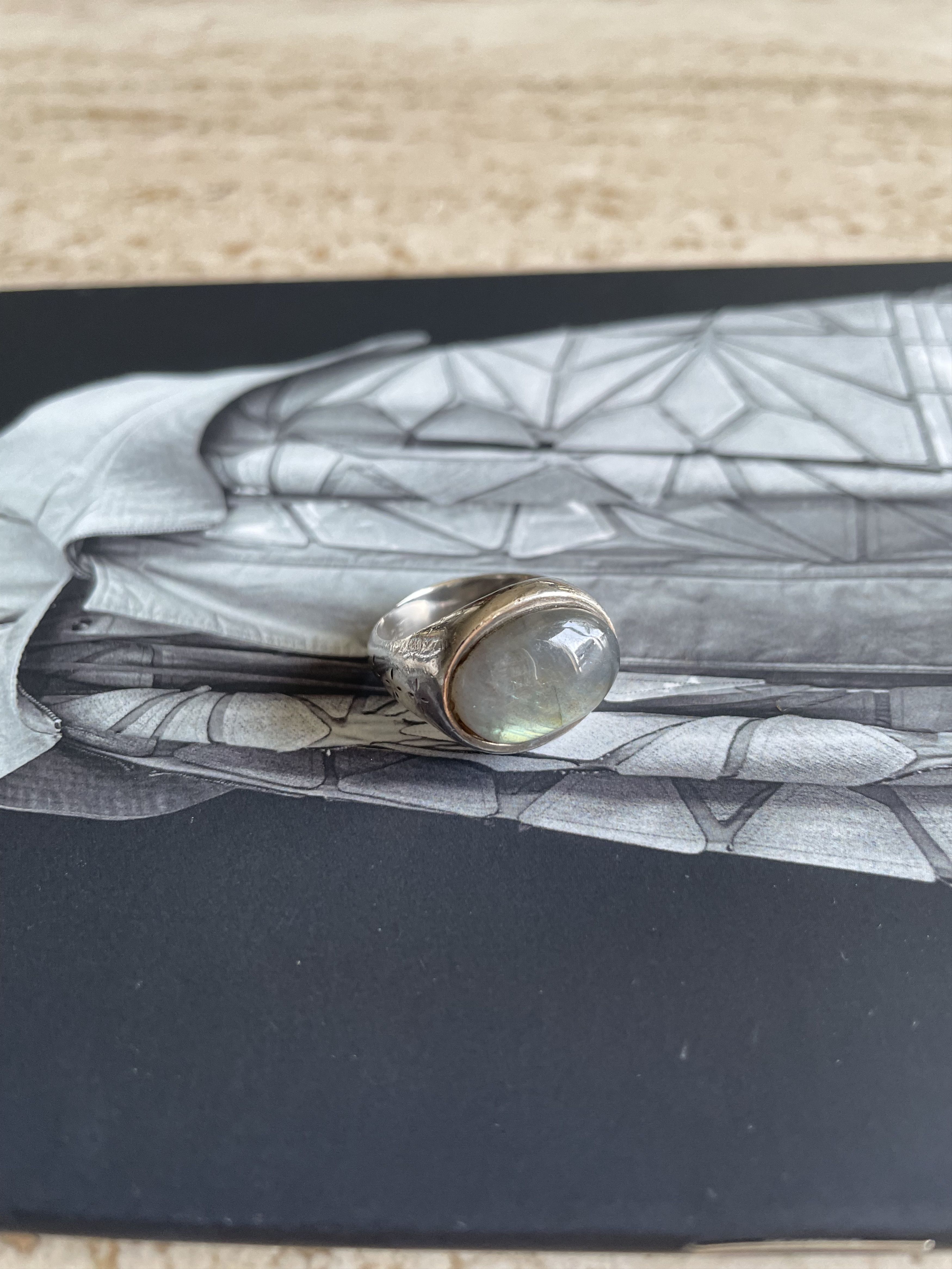 Other MAPLE Tubby Ring Silver 925 Labradorite Size ONE SIZE - 2 Thumbnail
