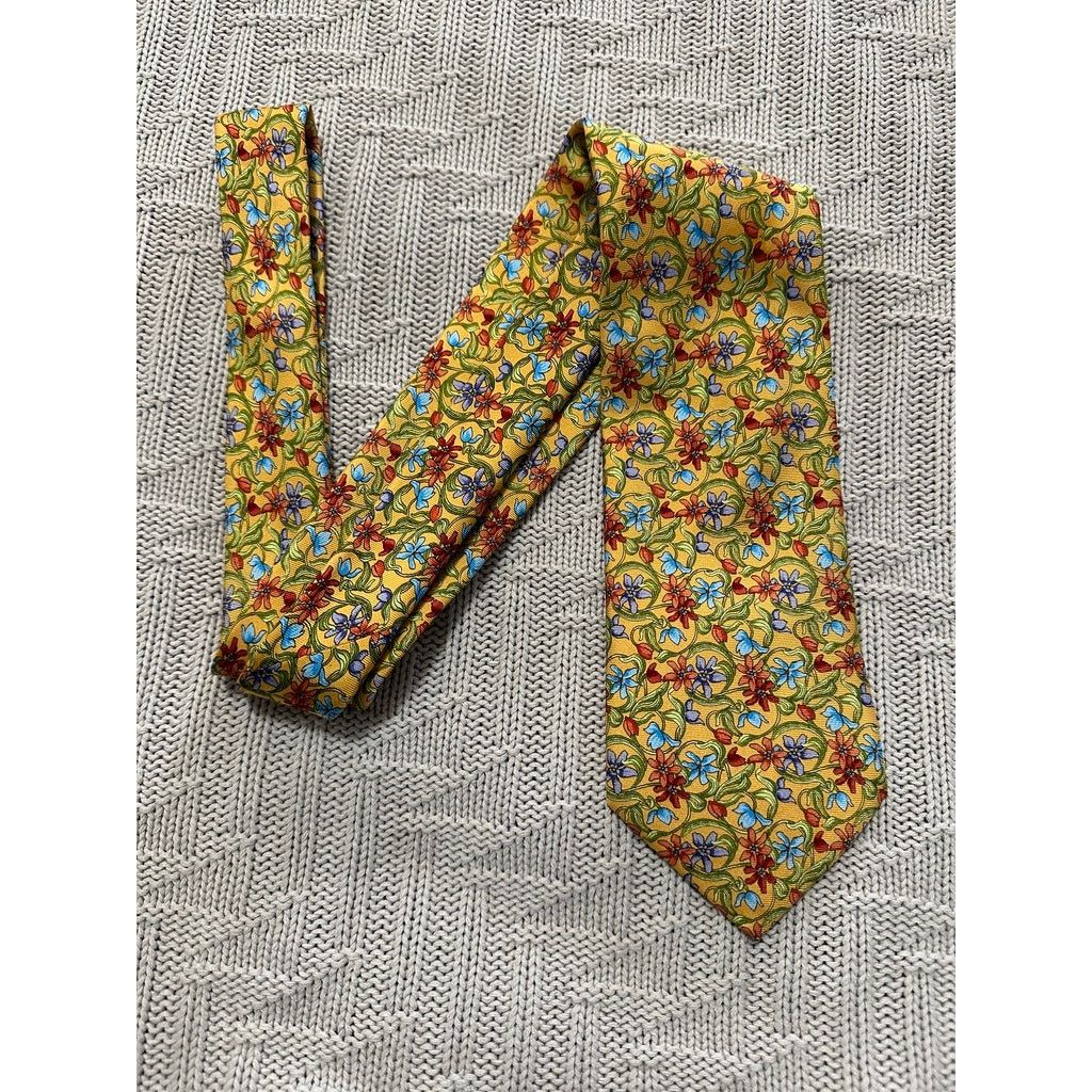 Other The MET yellow floral print silk tie Size ONE SIZE - 1 Thumbnail