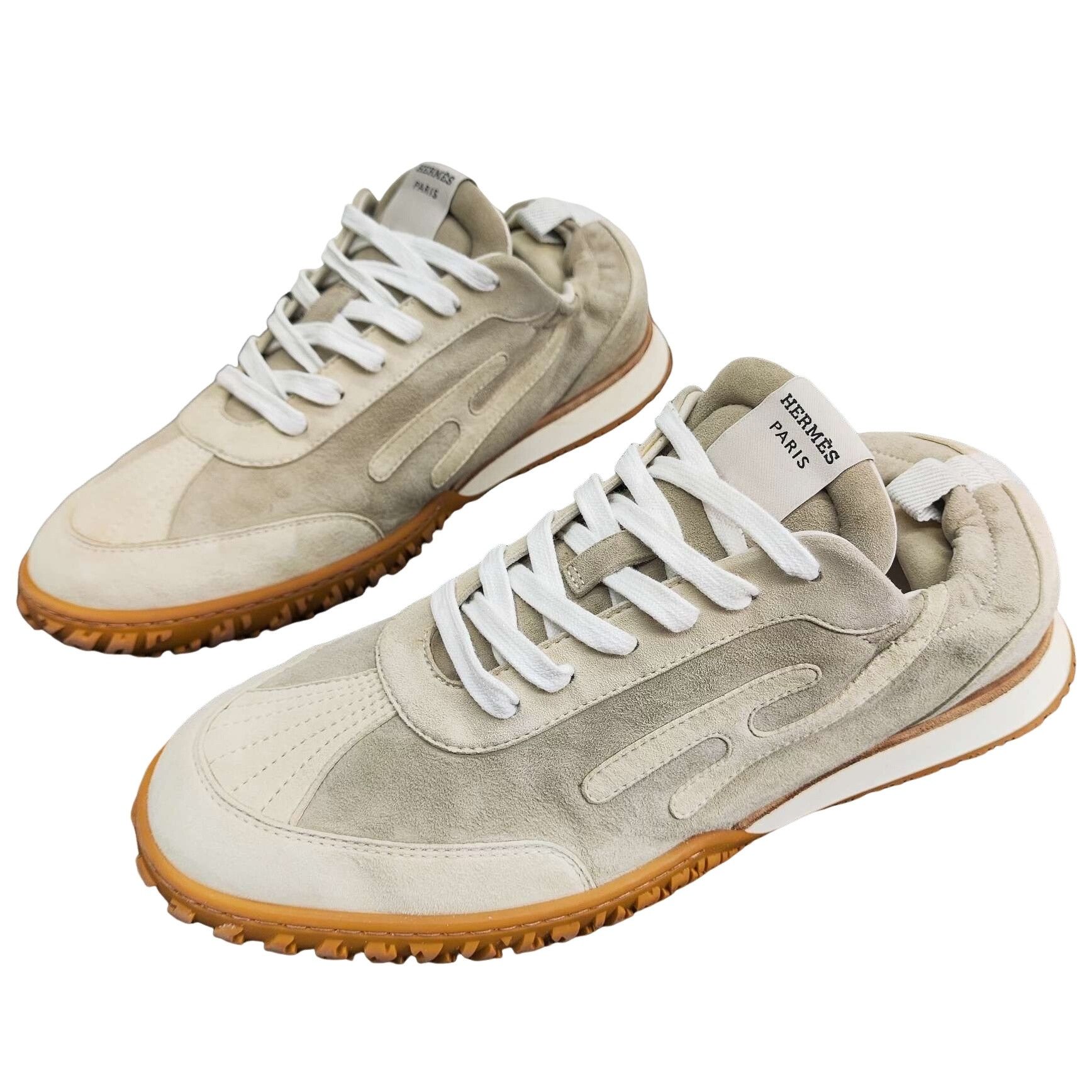Hermes Hermès Jet Suede Low-Top Sneakers Size 41 Size US 8 / EU 41 - 1 Thumbnail