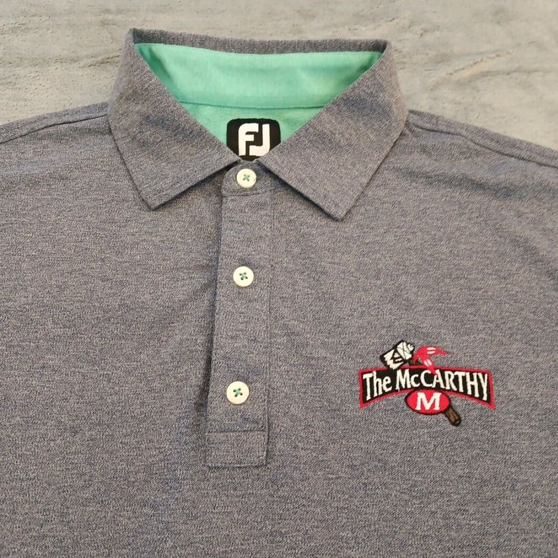Footjoy FootJoy Polo Shirt Mens L Blue Embroidered Short Sleeve Golf Size US L / EU 52-54 / 3 - 2 Thumbnail