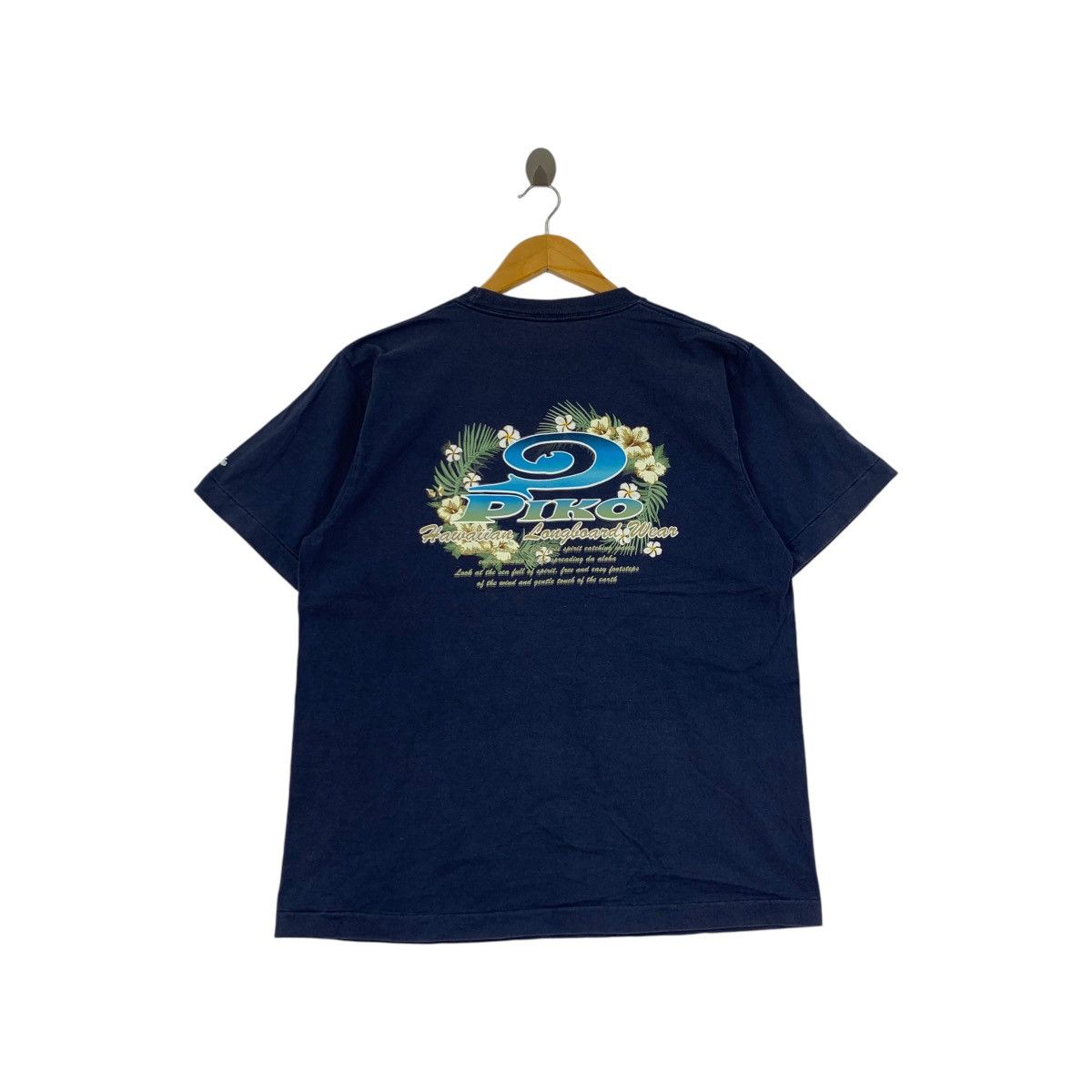 Vintage Vintage 90’ PIKO HAWAII FLOWER Single Stitches Tee Shirt Size M / US 6-8 / IT 42-44 - 4 Thumbnail