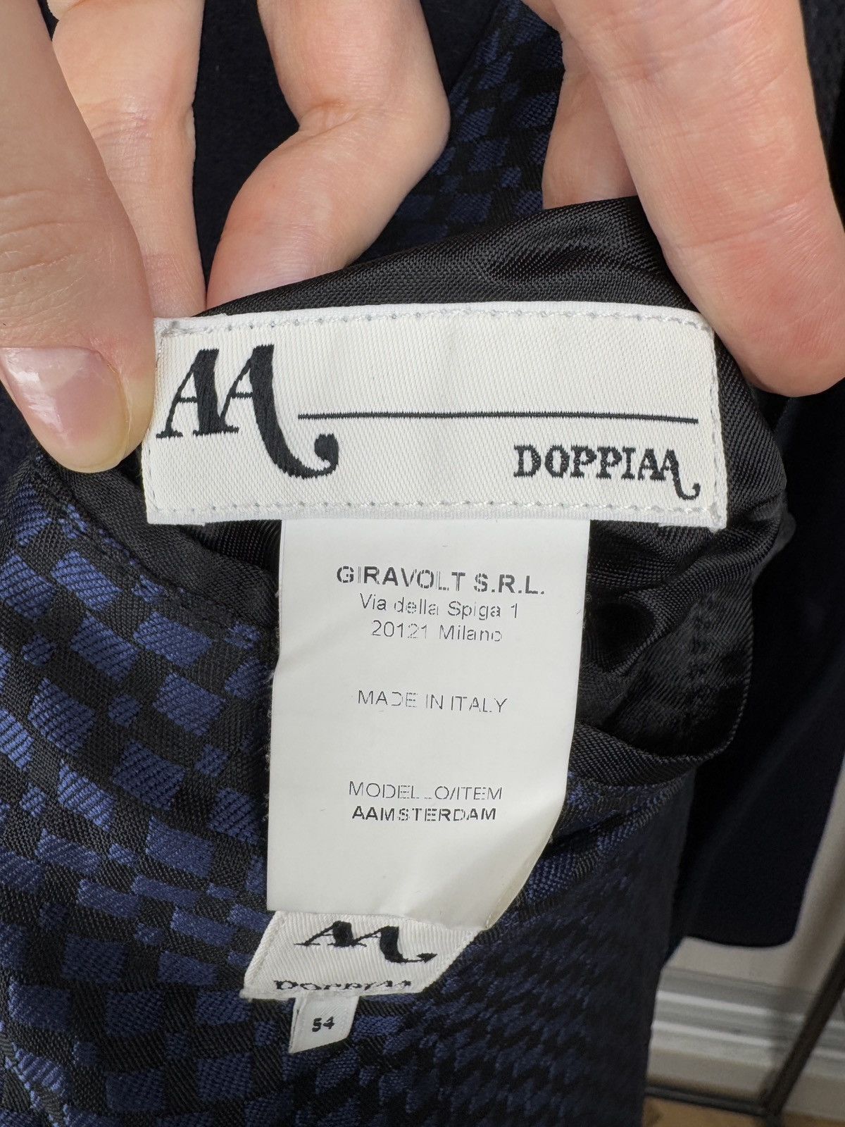 Doppiaa Doppiaa Aamsterdam navy blue woo heavyweight elegant coat Size US L / EU 52-54 / 3 - 10 Thumbnail