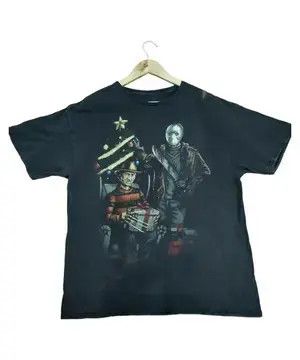 Expert Horror Vintage Freddy vs Jason Christmas Horror Movie T-Shirt Size US L / EU 52-54 / 3 - 1 Thumbnail