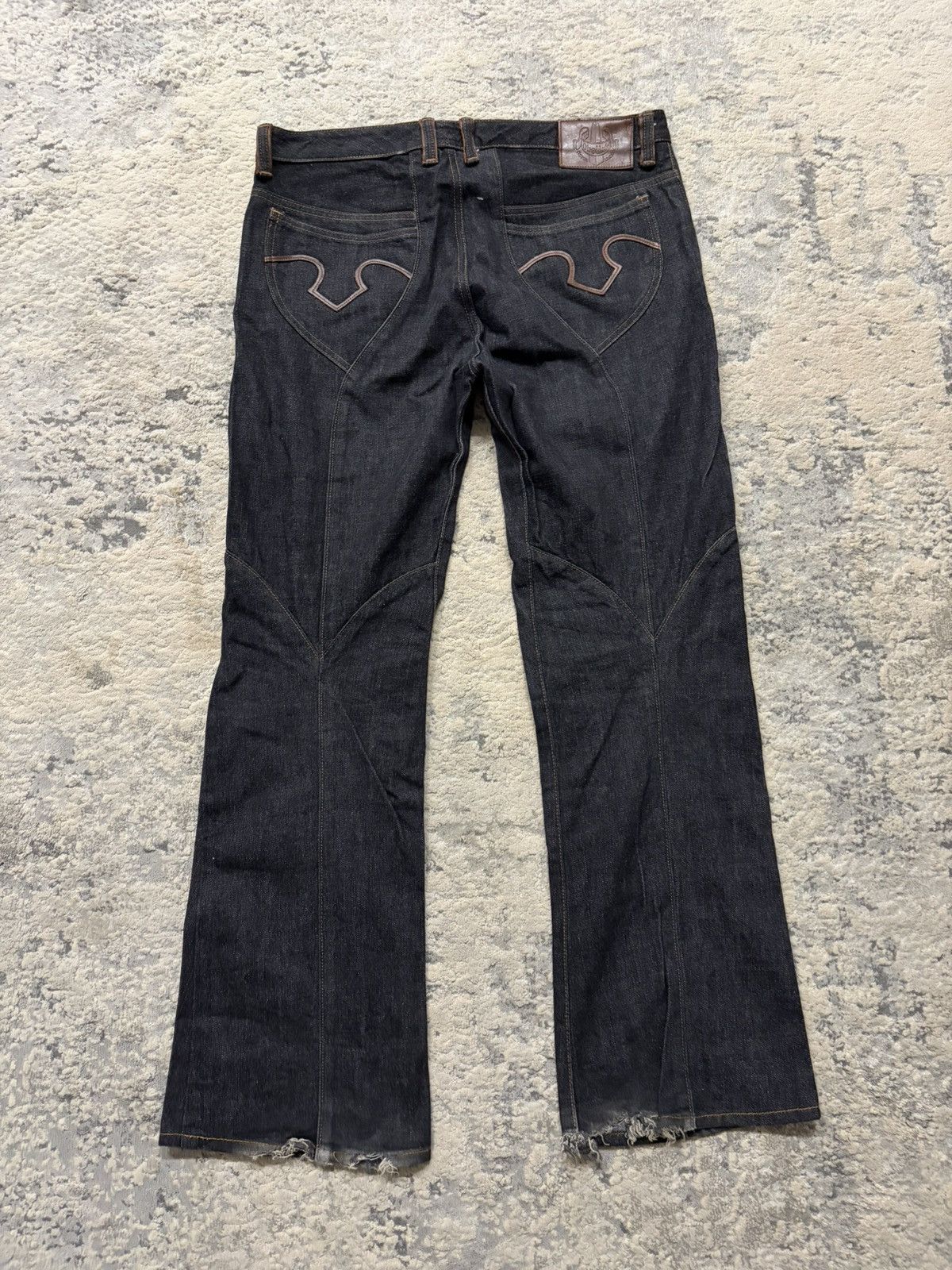 Obelisk Marquis - Black Bootcut Cowboy Jeans Size US 34 / EU 50 - 6 Thumbnail