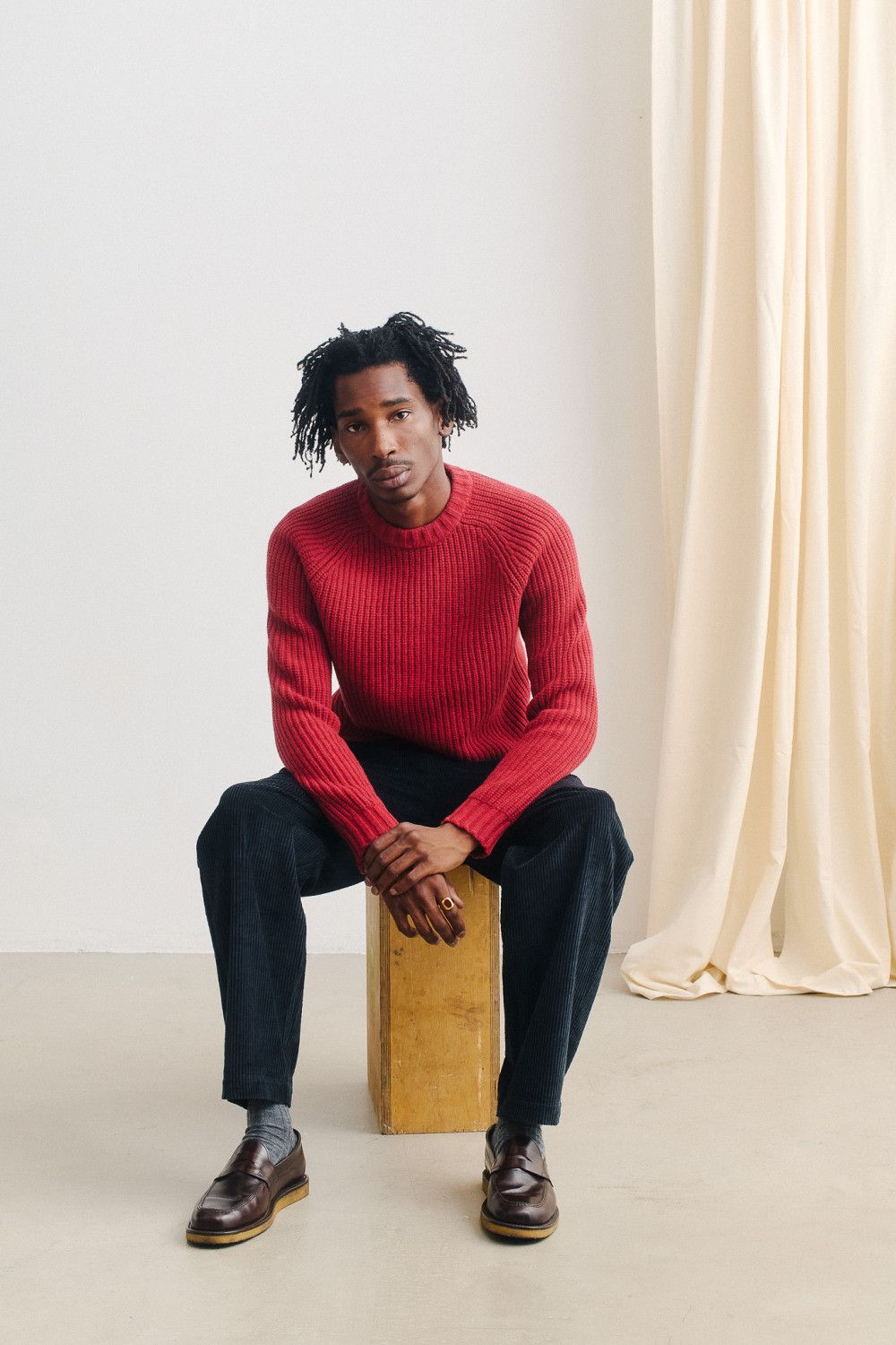 A Kind Of Guise 💚 AW23 A Kind Of Guise (AKOG Exclusive) Badger Knit Saffron Size US M / EU 48-50 / 2 - 7 Thumbnail