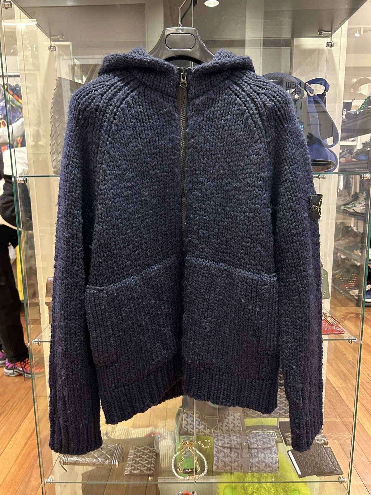 Stone Island Stone Island Knit Wool Zip Up Hoodie Size US L / EU 52-54 / 3 - 1 Thumbnail