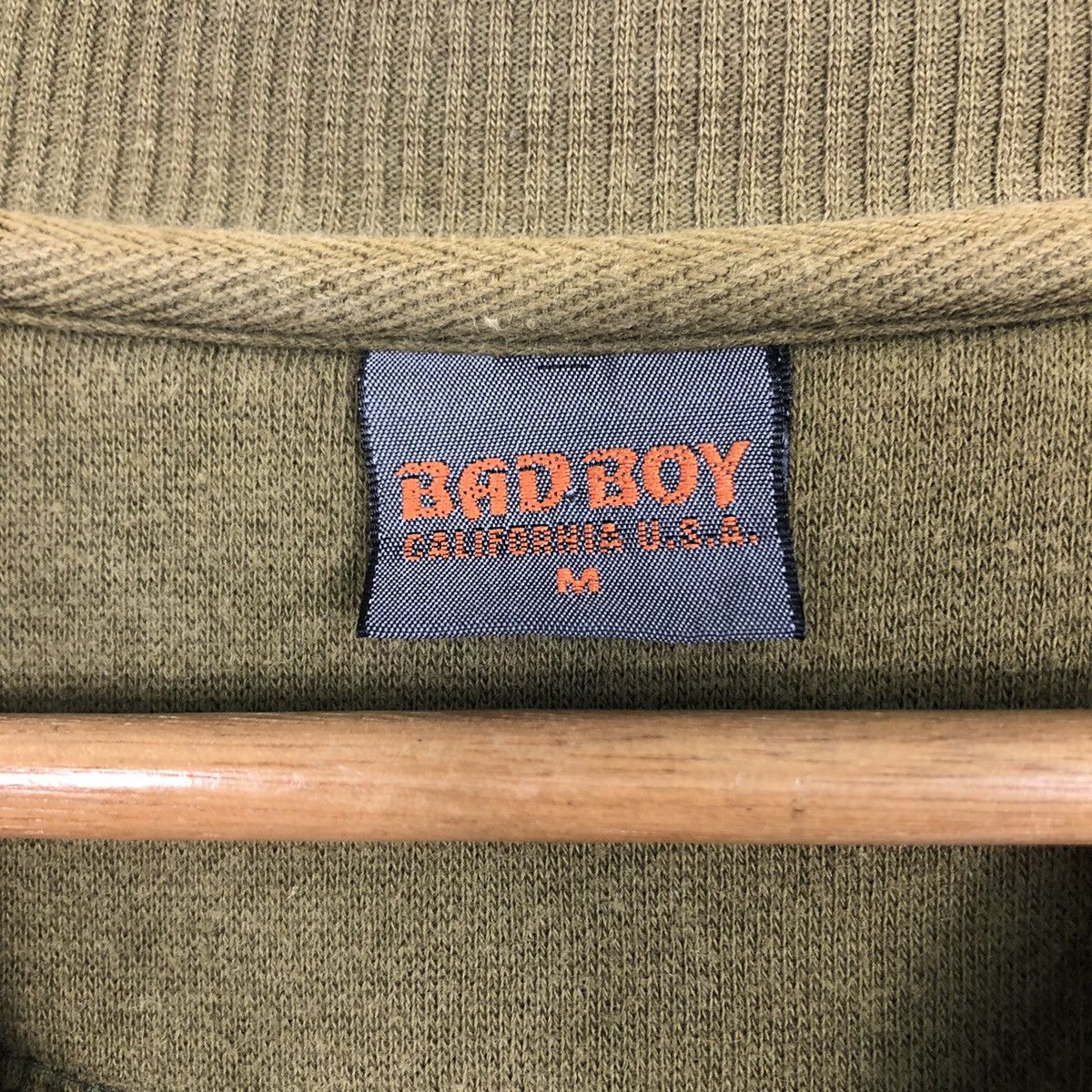 Japanese Brand 90s Bad Boy California Sweat Fade Olive Green Essential Size US M / EU 48-50 / 2 - 14 Thumbnail