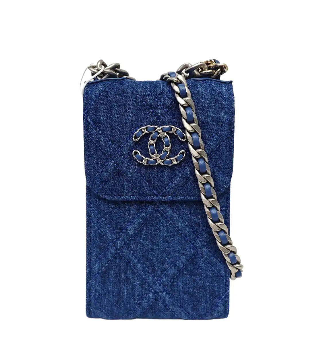 Chanel CHANEL CHAIN INFINITY TOP HANDLE blue denim quilted shoulder bag crossbody bag g Size ONE SIZE - 1 Thumbnail
