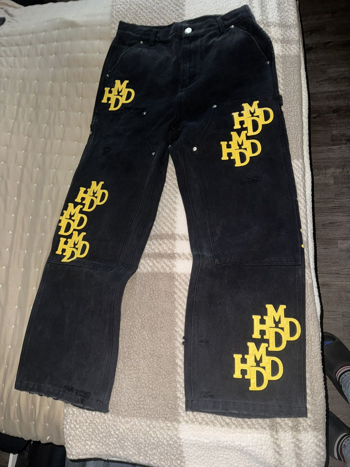 HMDD Happy Memories Don’t Die “Yellow Patch Pants” Size US 32 / EU 48 - 1 Thumbnail