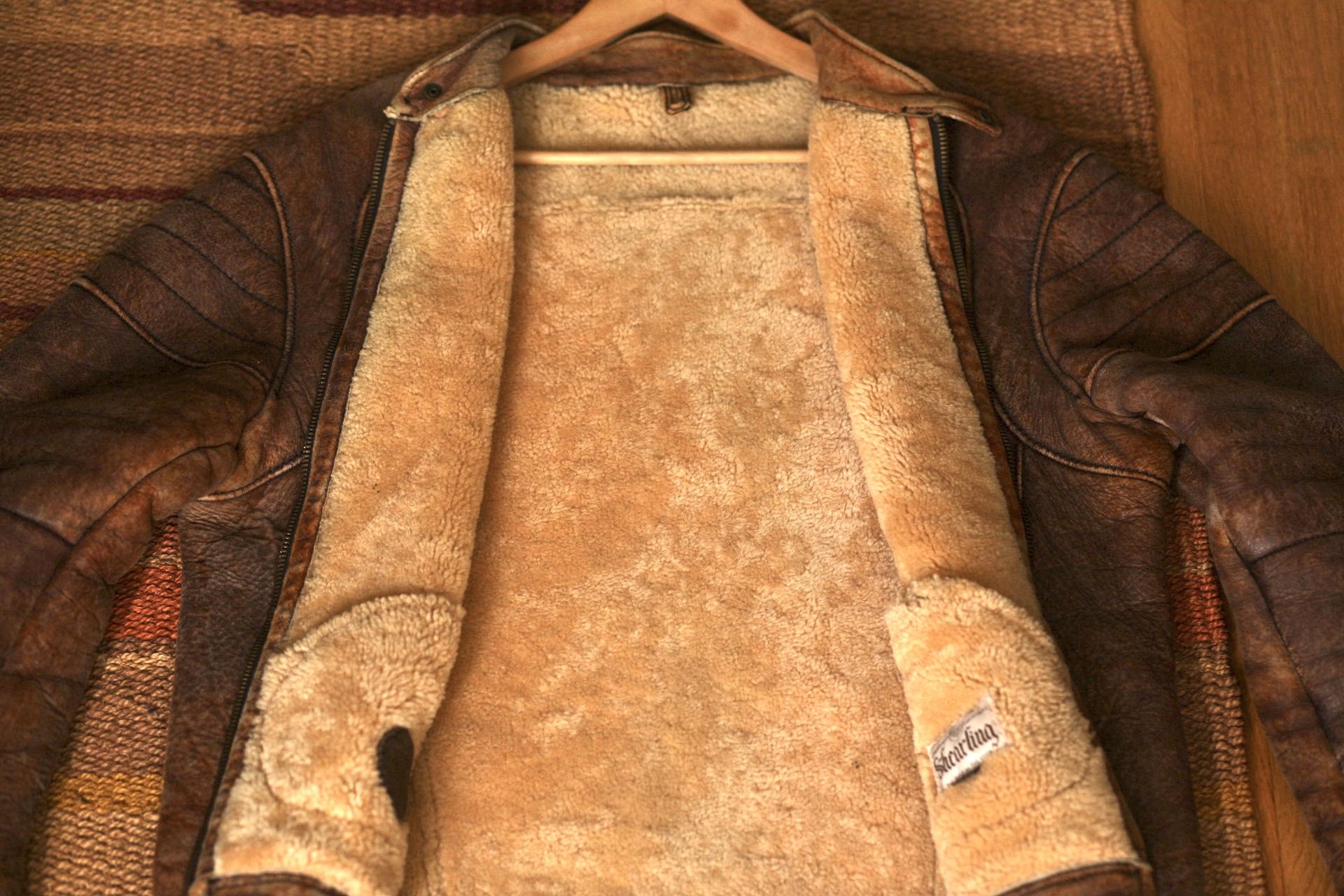Vintage 1970’s Italian Shearling Café Racer Jacket Size US L / EU 52-54 / 3 - 8 Thumbnail