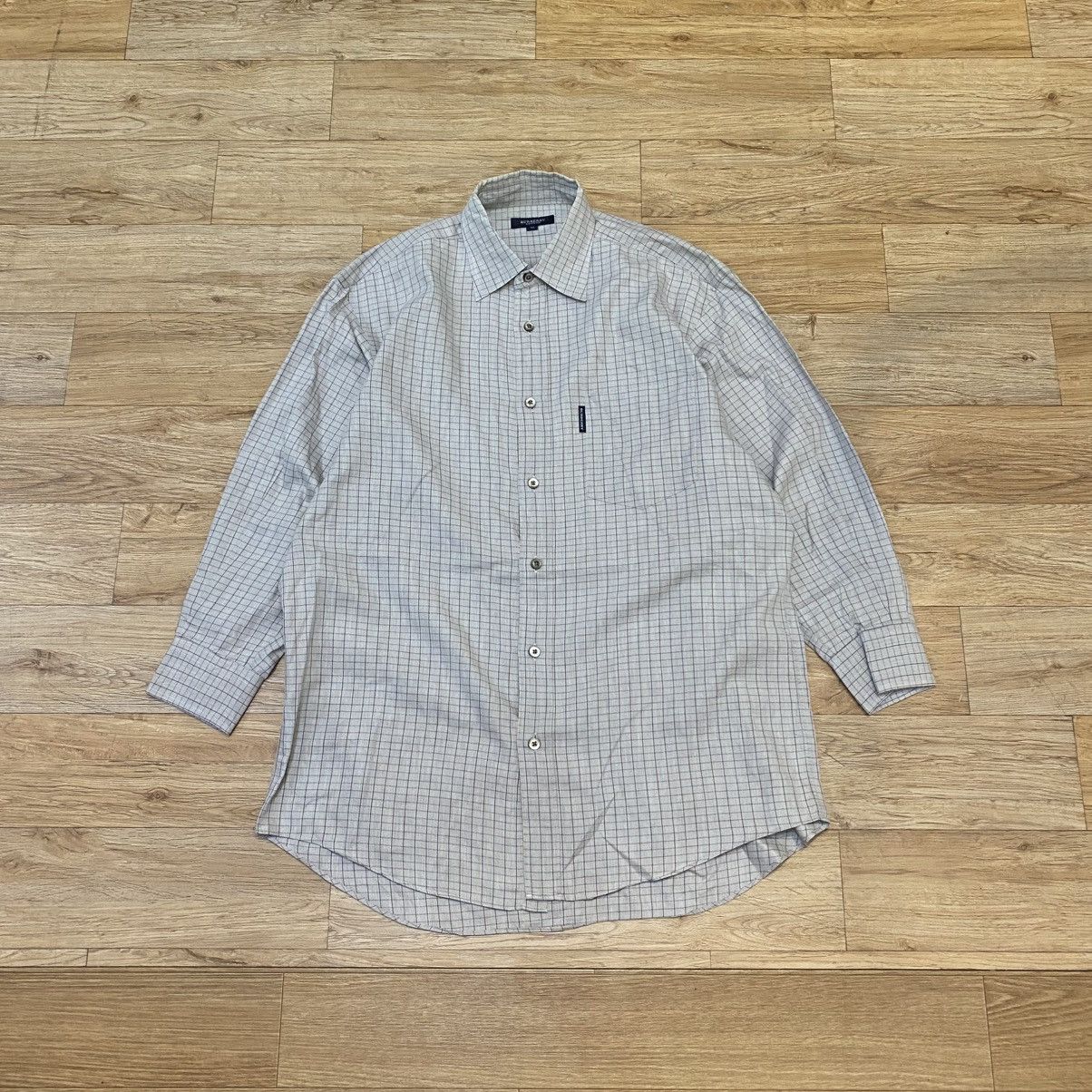 Burberry 1990s Burberry Black Label Plaid Button Ups Shirts Size US L / EU 52-54 / 3 - 1 Thumbnail