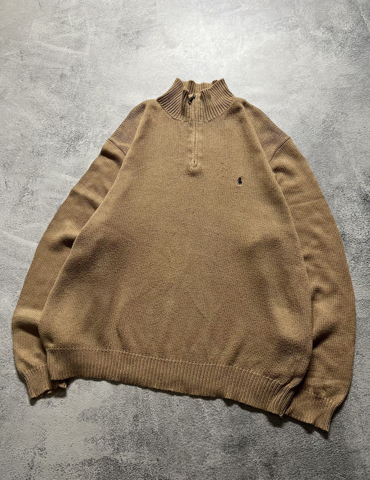 Vintage Vintage Y2k 💛 Polo By Ralph Lauren 1/4 Zip Sweater 90’s Size US XXL / EU 58 / 5 - 4 Thumbnail