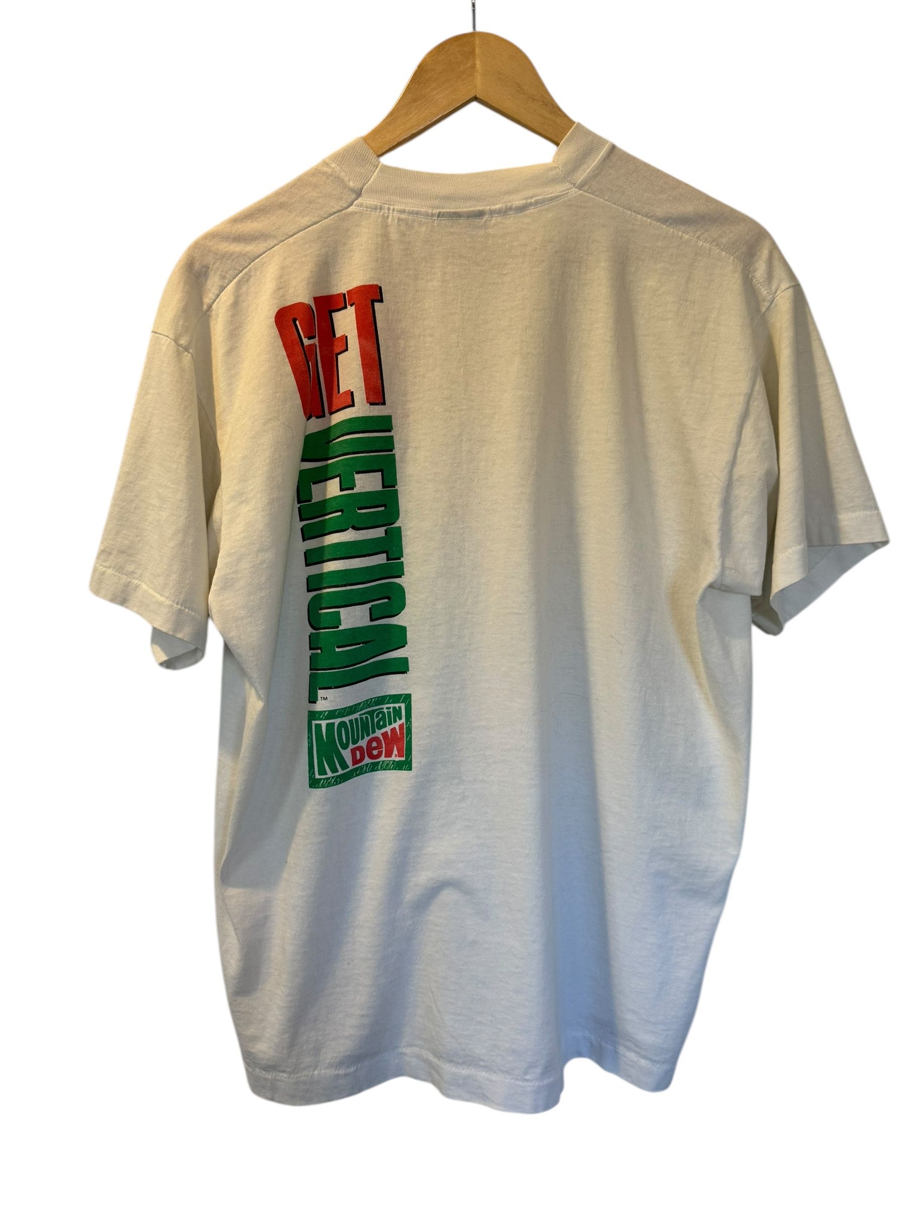 Mountain Dew Vintage 80s Mountain Dew "Get Vertical" T-shirt Screen Stars Size US XL / EU 56 / 4 - 2 Thumbnail