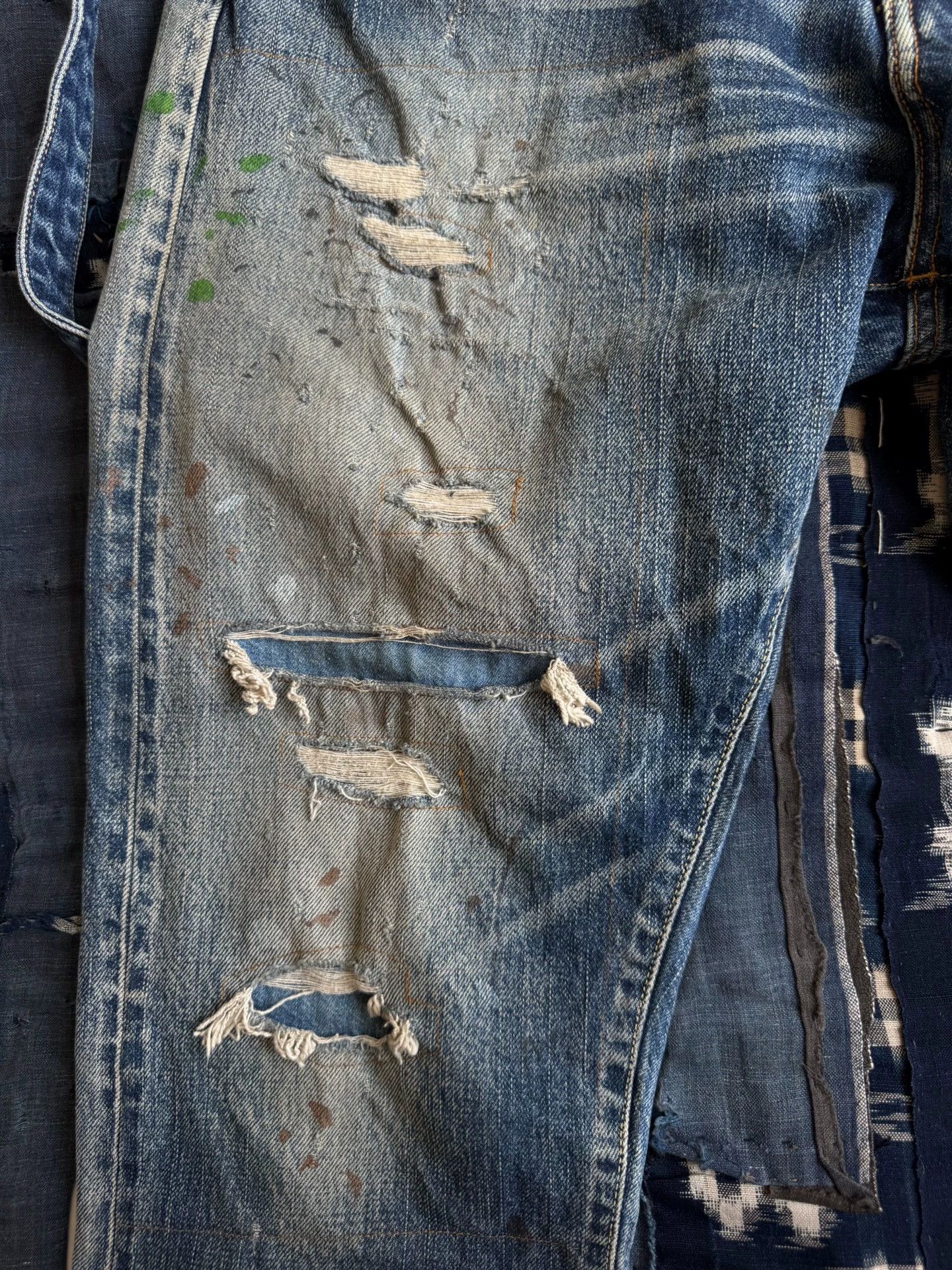 Visvim VISVIM Edition Washed Distressed Overalls (King of Denim) Size US 29 - 3 Thumbnail