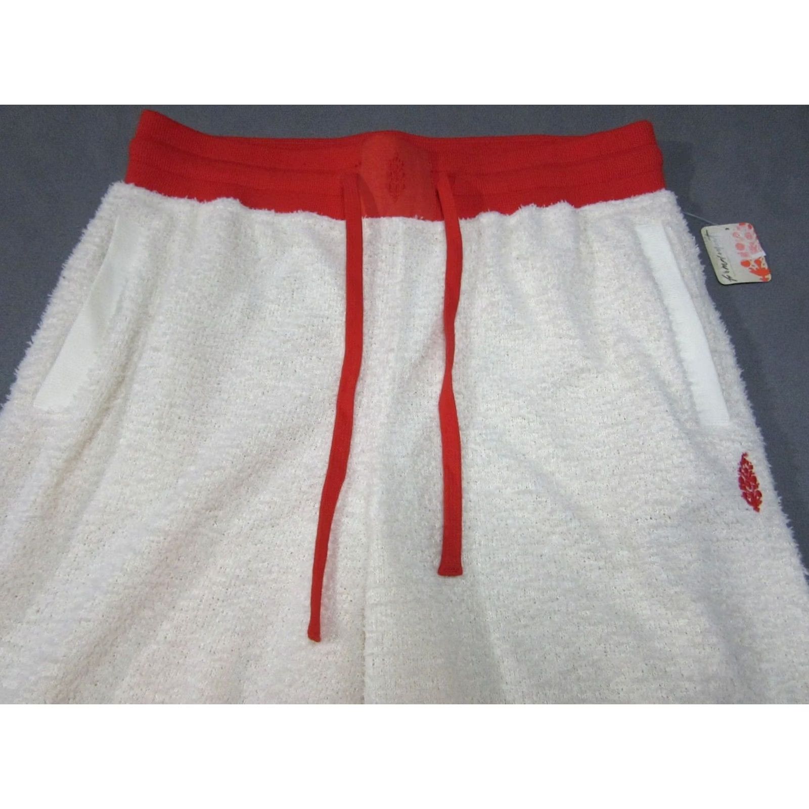 Free People Free People Movement Pants Womens Large White Red Fleece Cuddle Up Cozy Size 36" / US 14 / IT 50 - 3 Thumbnail