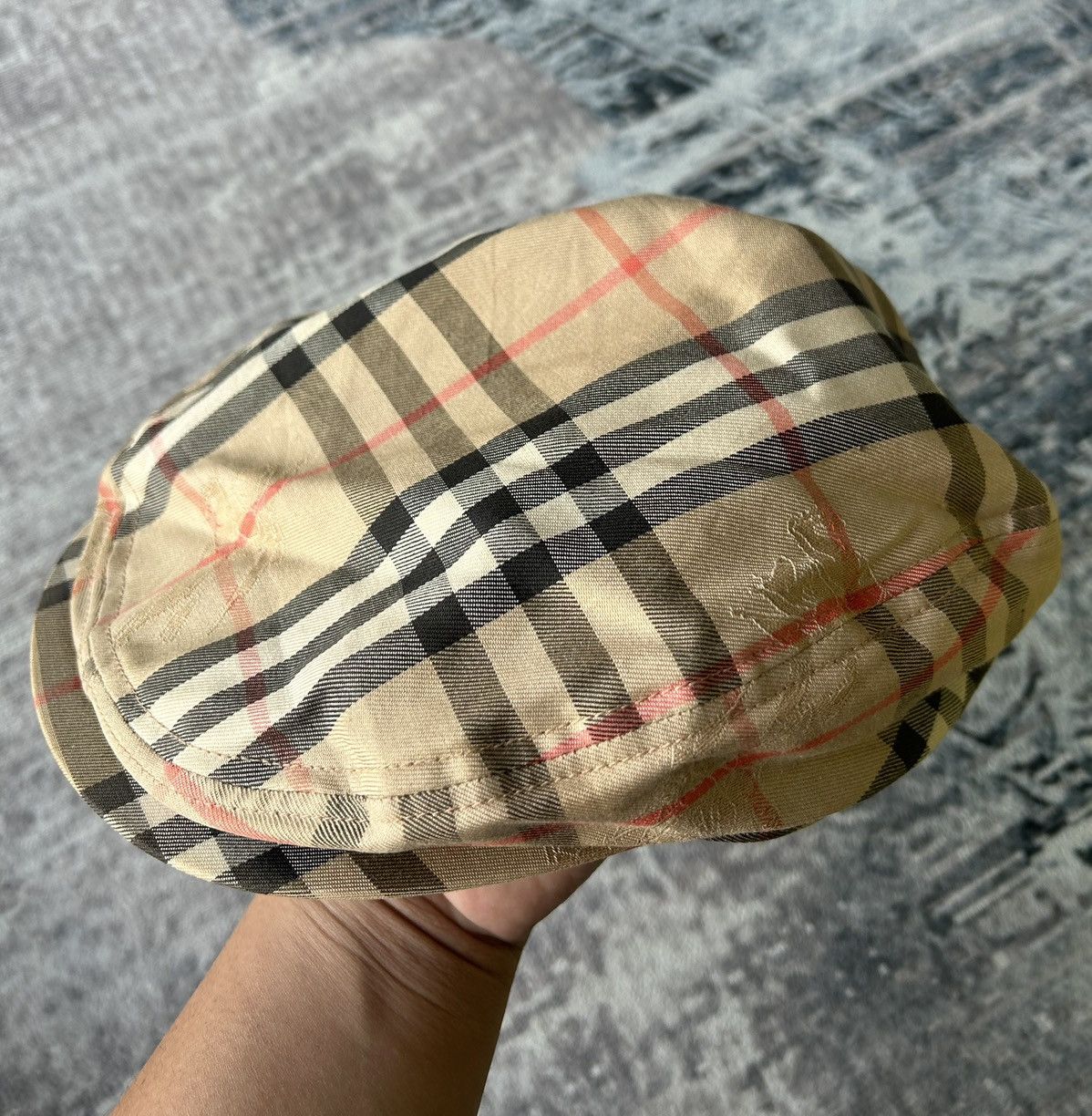 Burberry Baretta Nova Check Hat Vintage Accessories