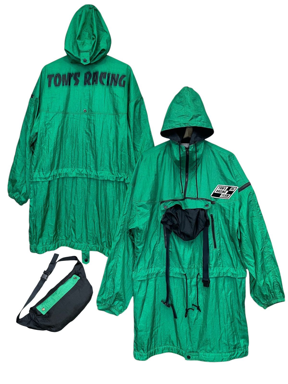 Formula 1 🇯🇵RARE🔥90’s TOM’S RACING Pocketable PouchBag Hoodie Parka Size US L / EU 52-54 / 3 - 3 Thumbnail