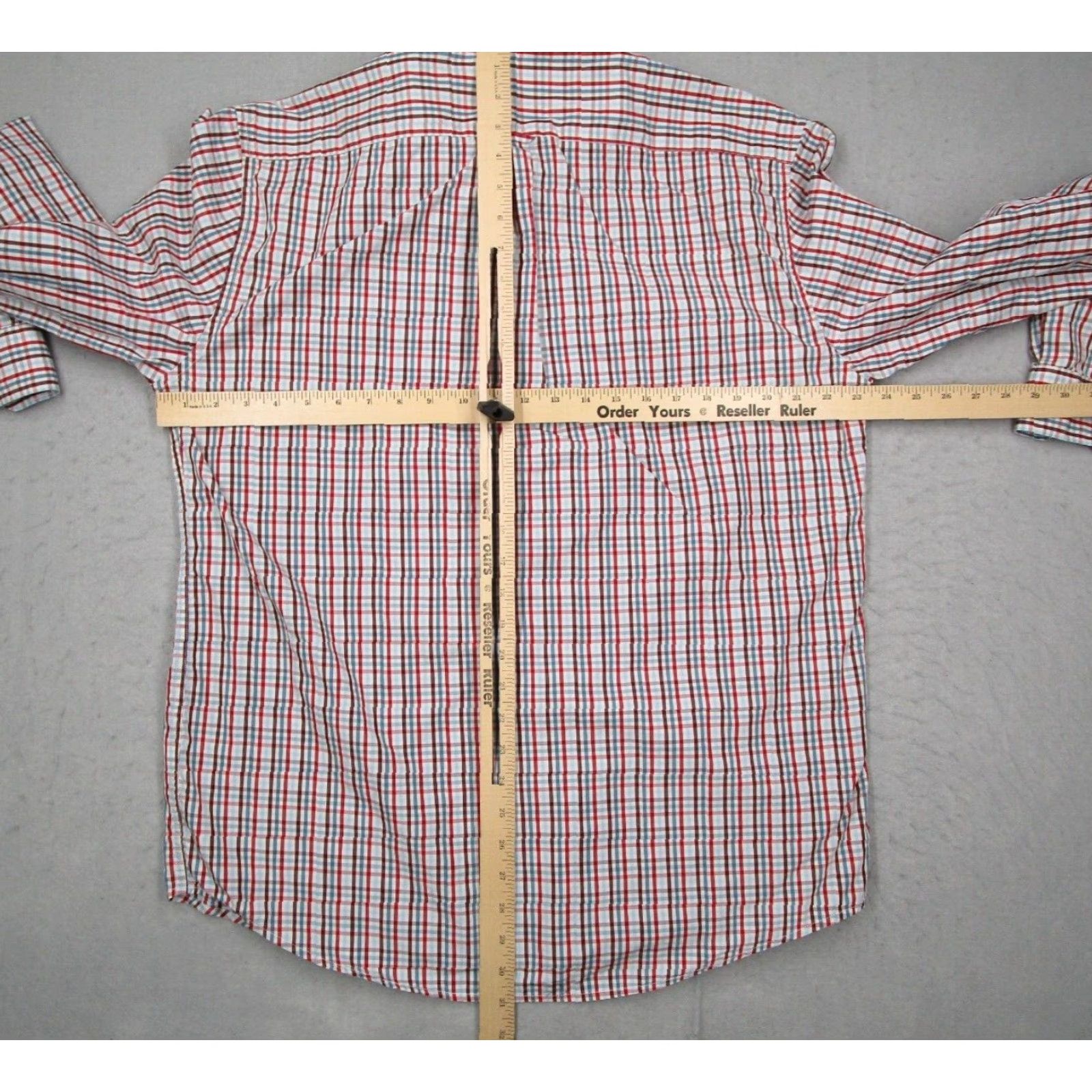 Barbour VINTAGE Barbour Shirt Men's Large Casual Long Sleeve Check Cotton Red Blue 2010s Size US L / EU 52-54 / 3 - 7 Thumbnail