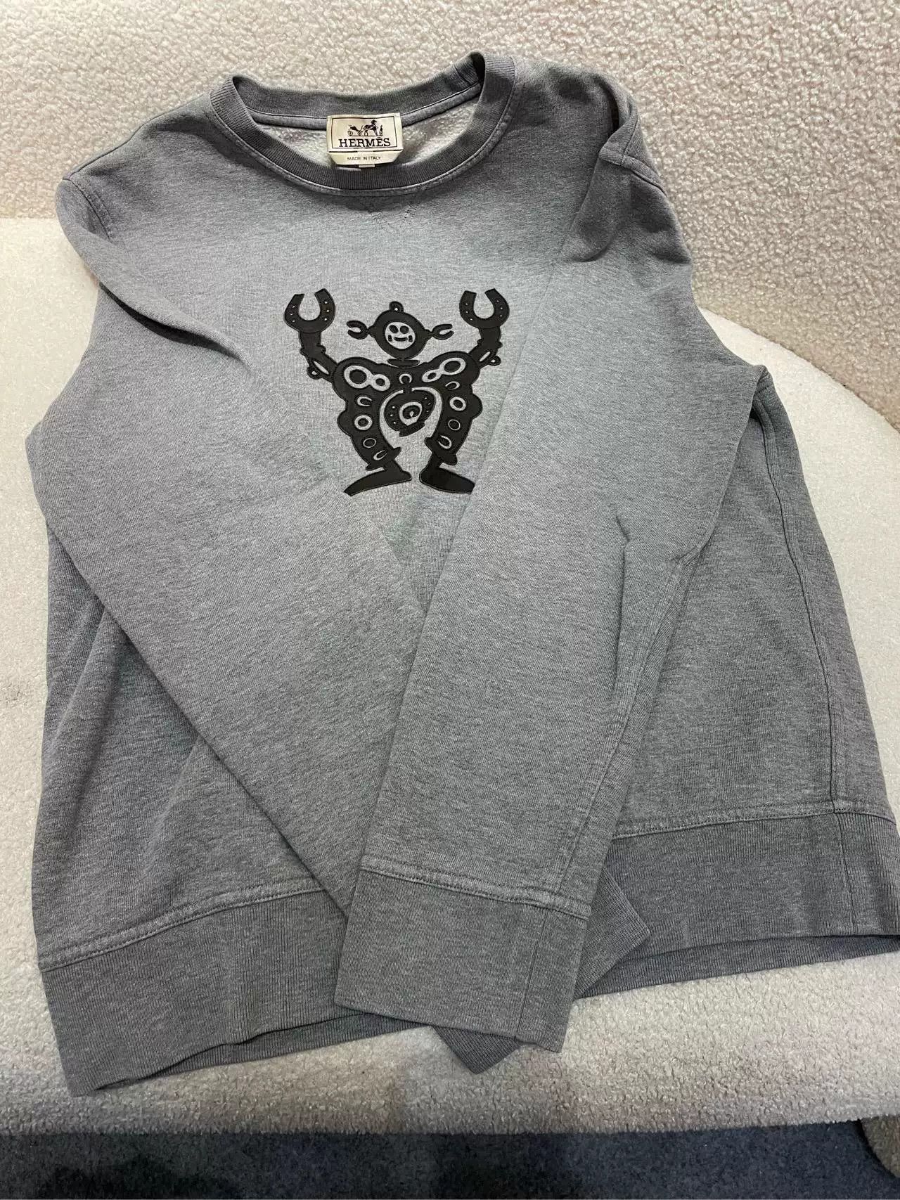 Hermes Hermes Gray Sweatshirt M Size Size US M / EU 48-50 / 2 - 1 Thumbnail