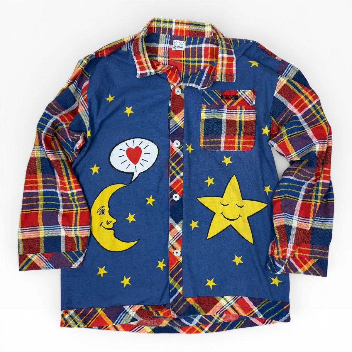 Moschino Moschino Cheap & Chic RARE VTG Shirt Moon Patchwork Japan M Size M / US 6-8 / IT 42-44 - 1 Thumbnail