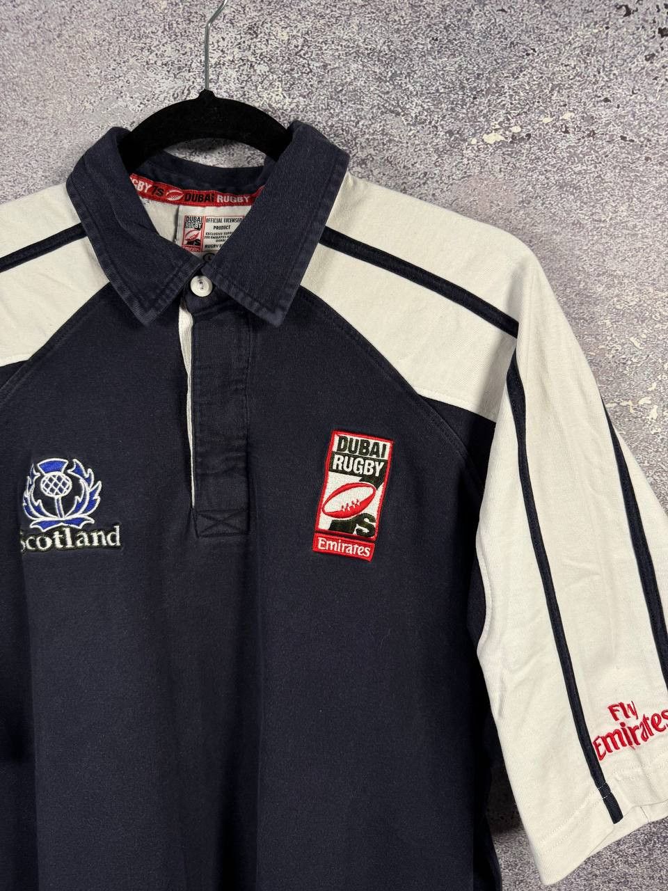 Vintage Matchworn Vintage Scotland Dubai Rugby #7 Jersey Large Size US L / EU 52-54 / 3 - 8 Thumbnail