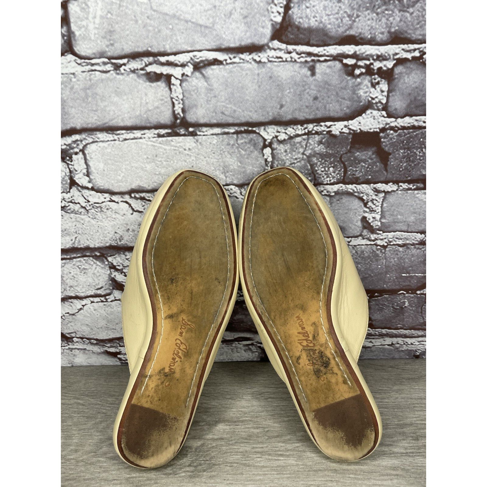 Sam Edelman Sam Edelman Kylar Eggshell Beige Leather Quilted Mules Flats Size US 6 / IT 36 - 11 Thumbnail